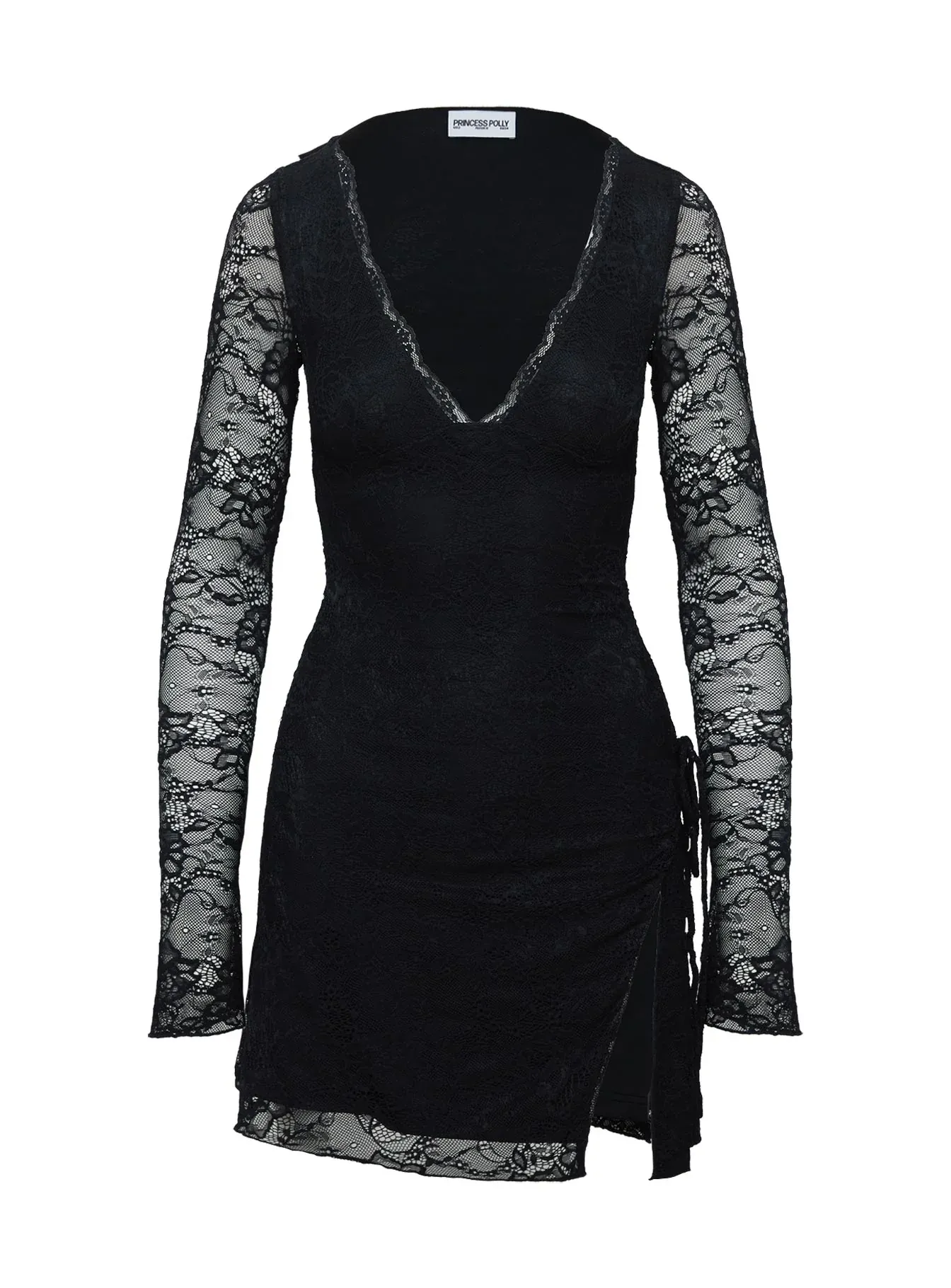 Airabella Lace Mini Dress Black