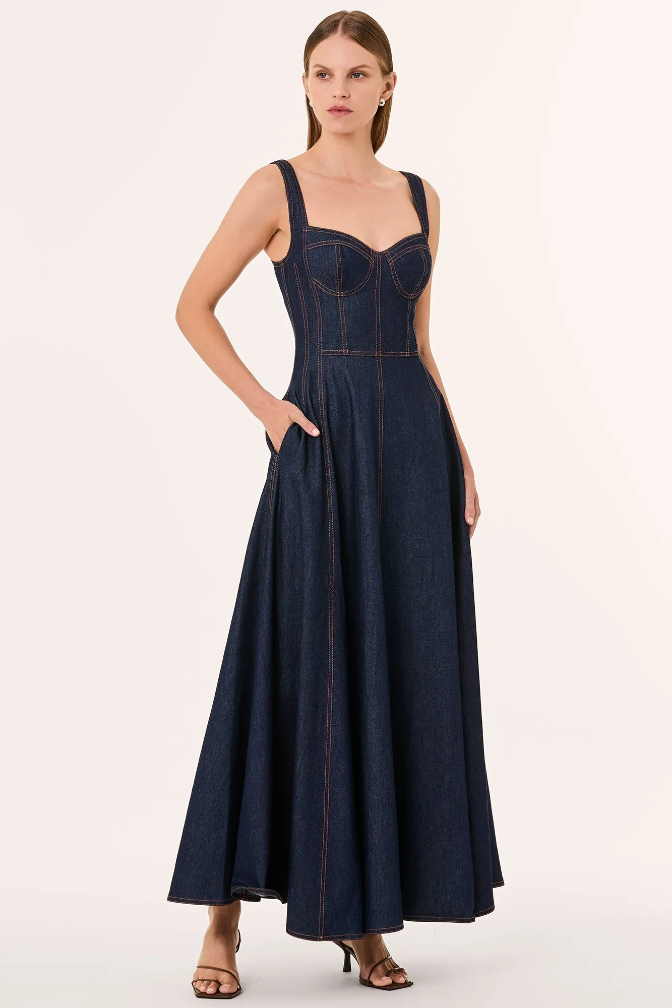 ANYA DRESS - INDIGO