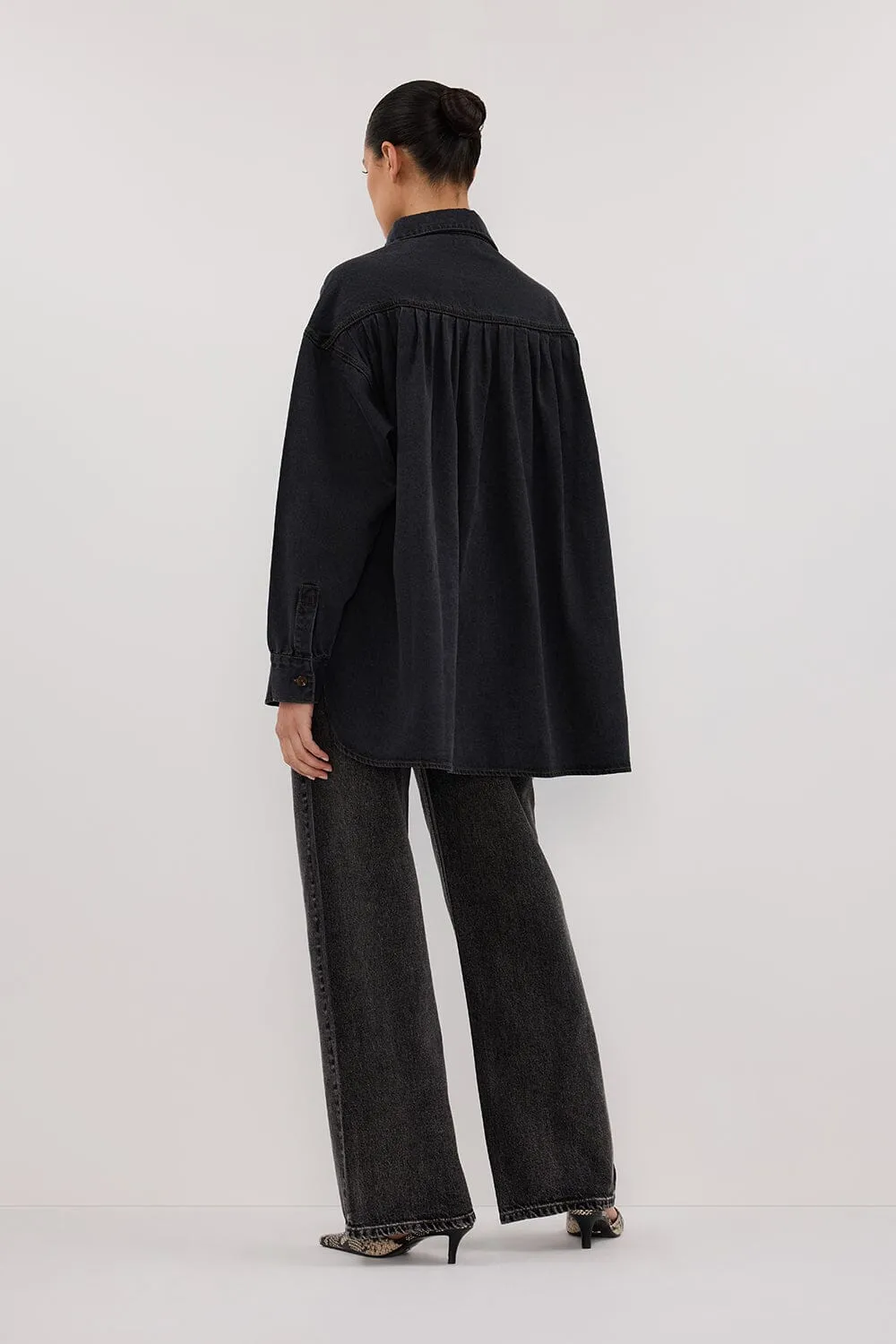 ASHTON WASHED BLACK DENIM SHIRT