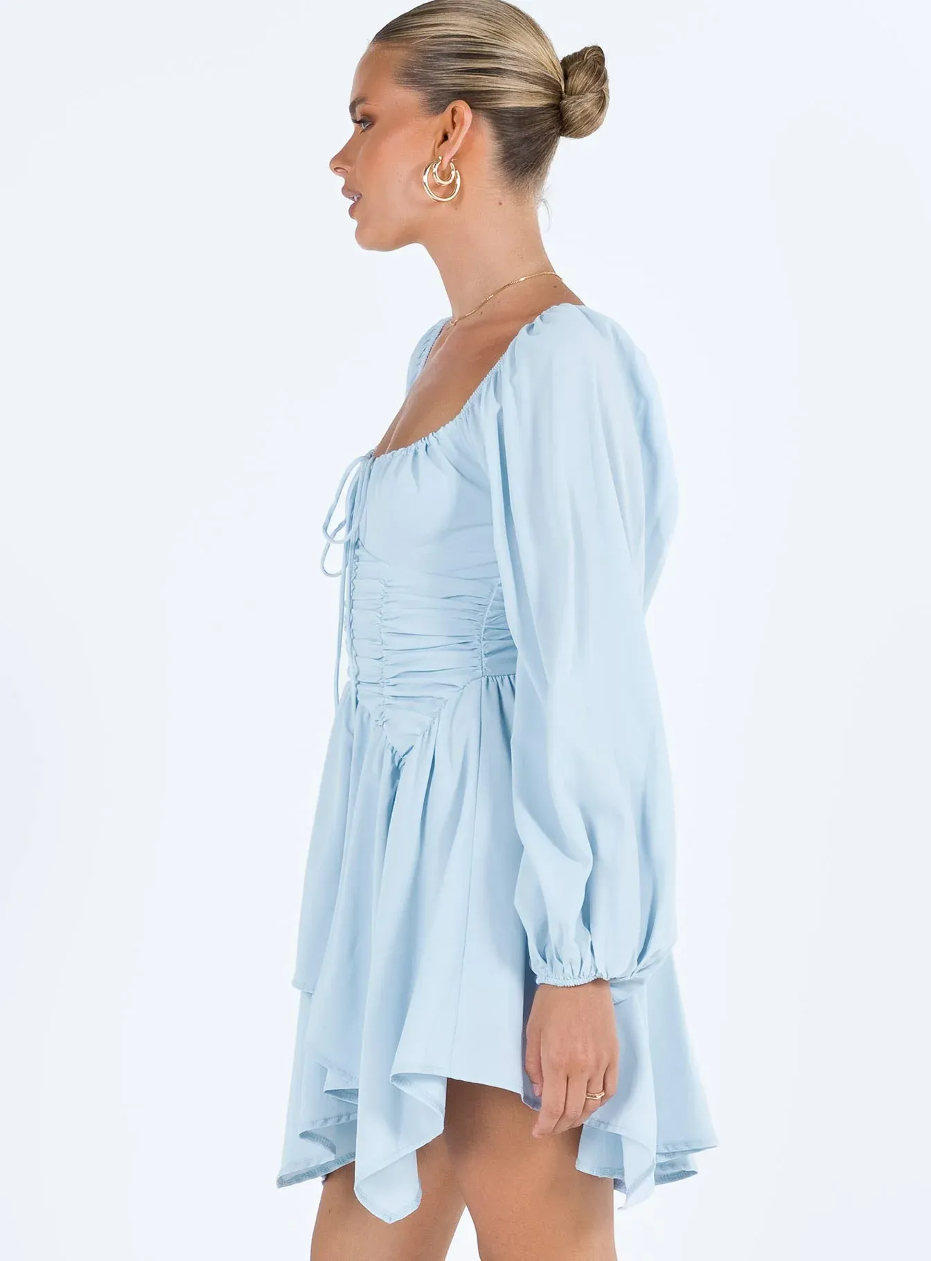 Barrett Long Sleeve Mini Dress Blue
