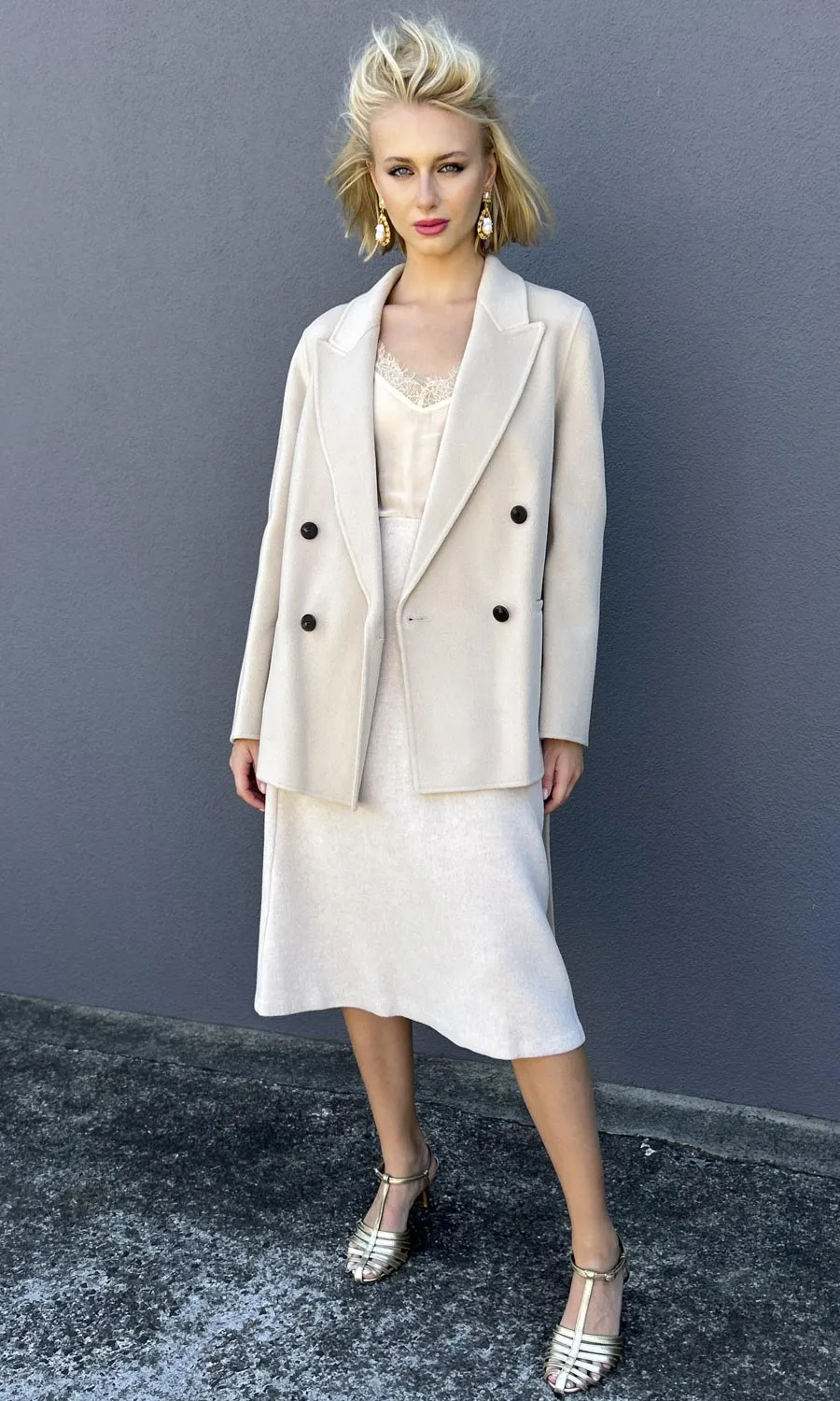 Beatrice b Island Shore Skirt - Milk Wool