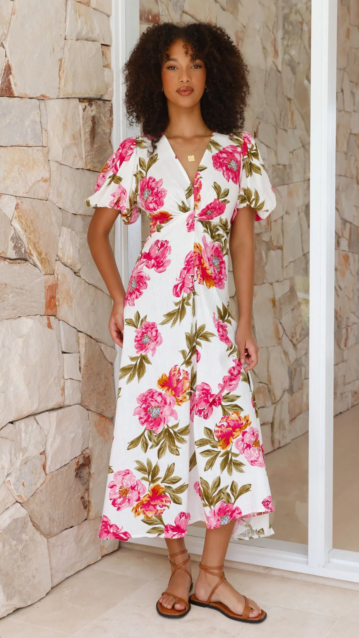 Blaire Midi Dress - Bonita Floral