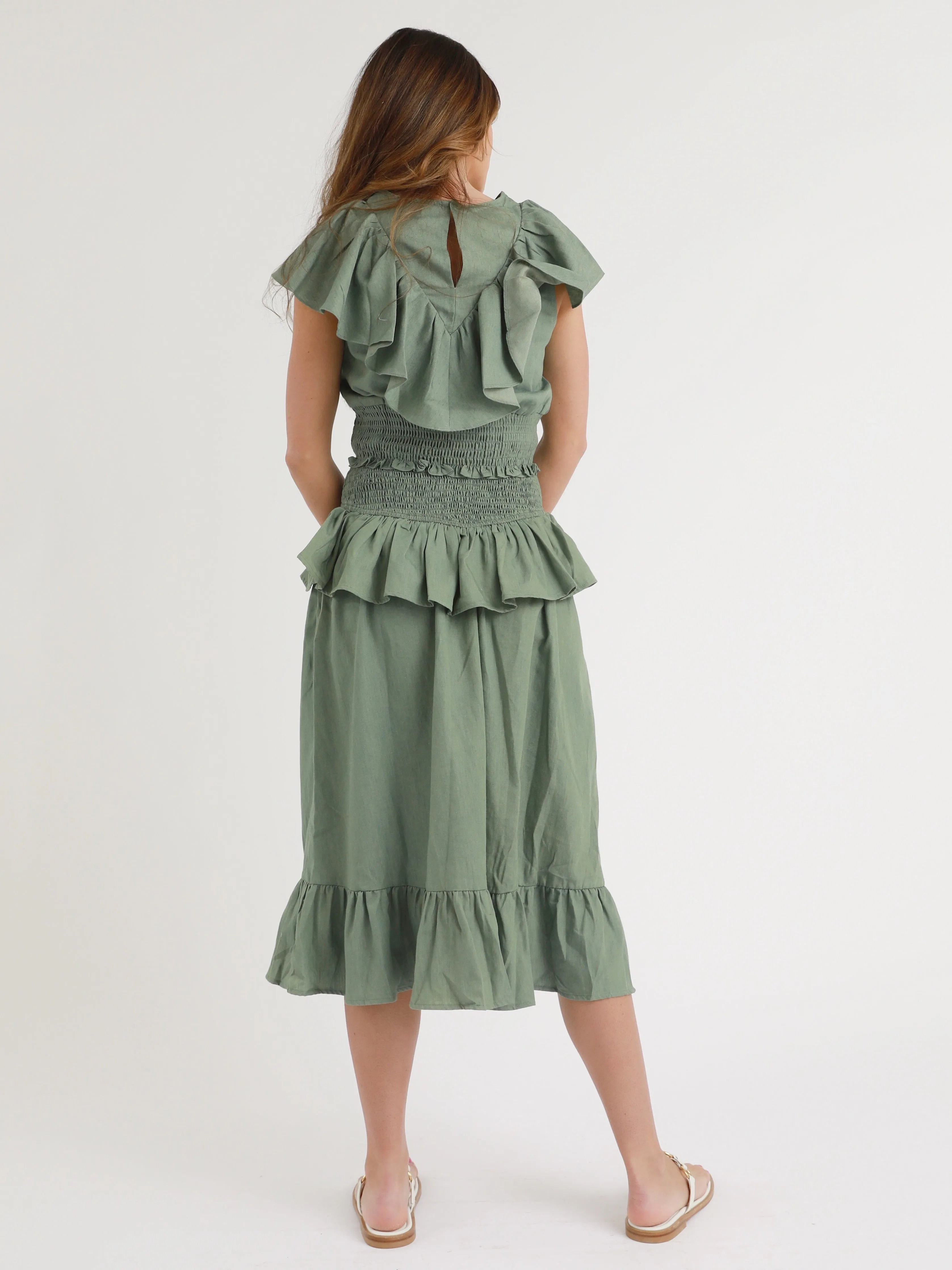 Carla Blouse in Olive