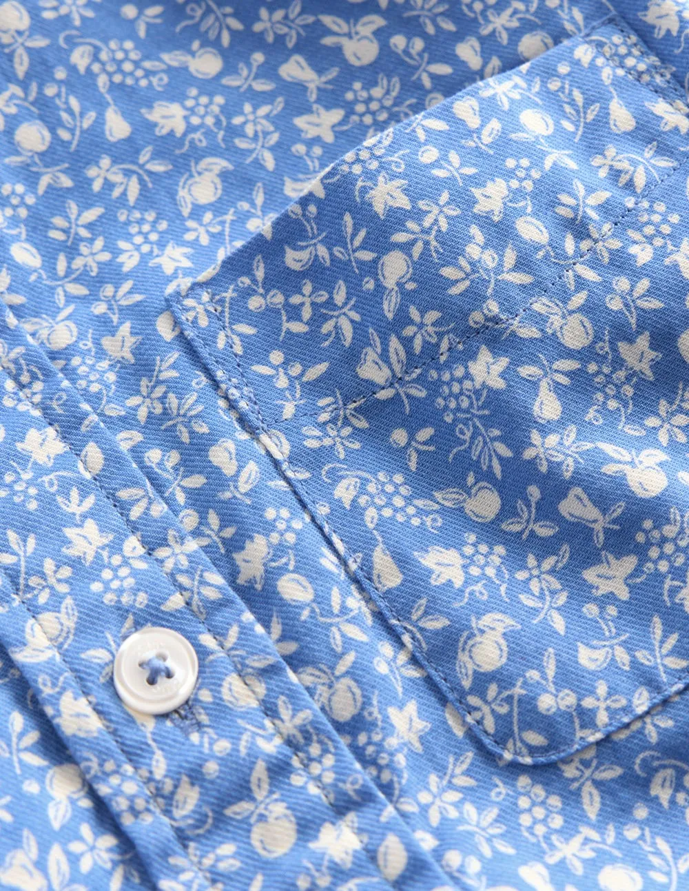 Casual Twill Shirt-Penzance Blue Orchard