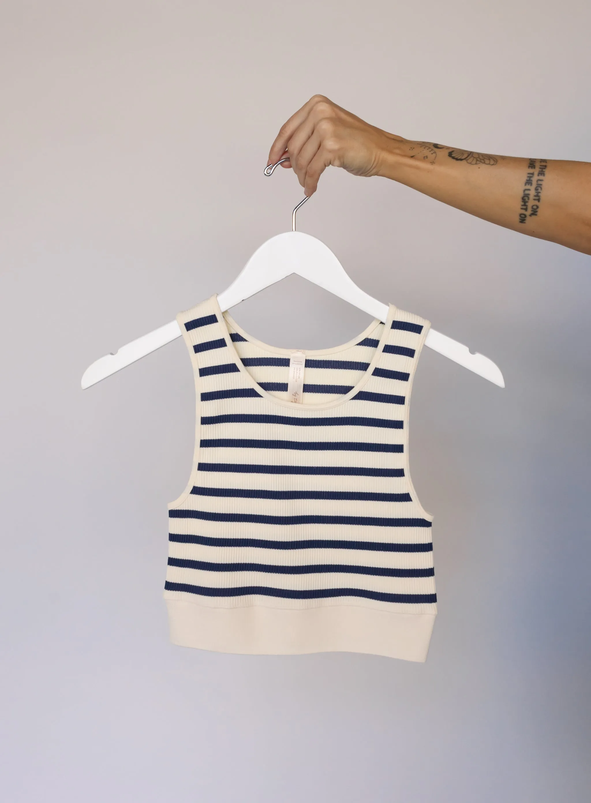 Celine Striped Tank - Navy
