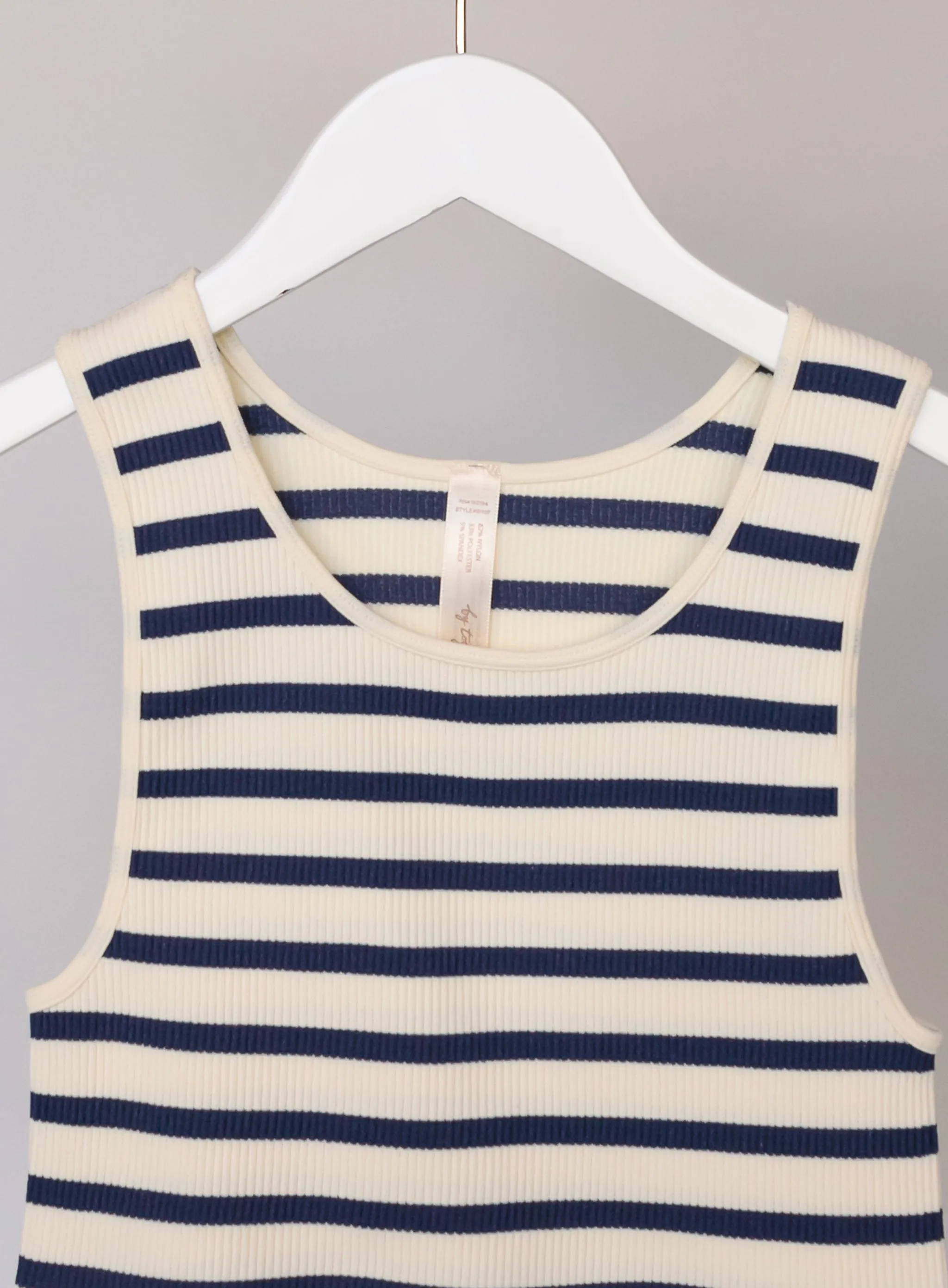 Celine Striped Tank - Navy