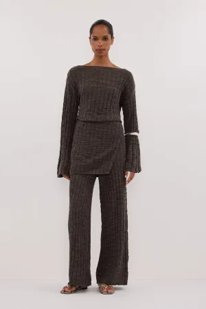 CIA PETROL LONG SLEEVE KNIT TOP