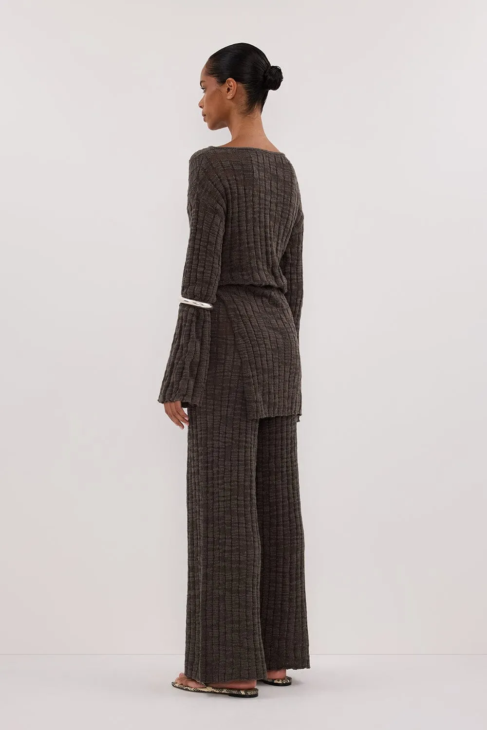 CIA PETROL LONG SLEEVE KNIT TOP