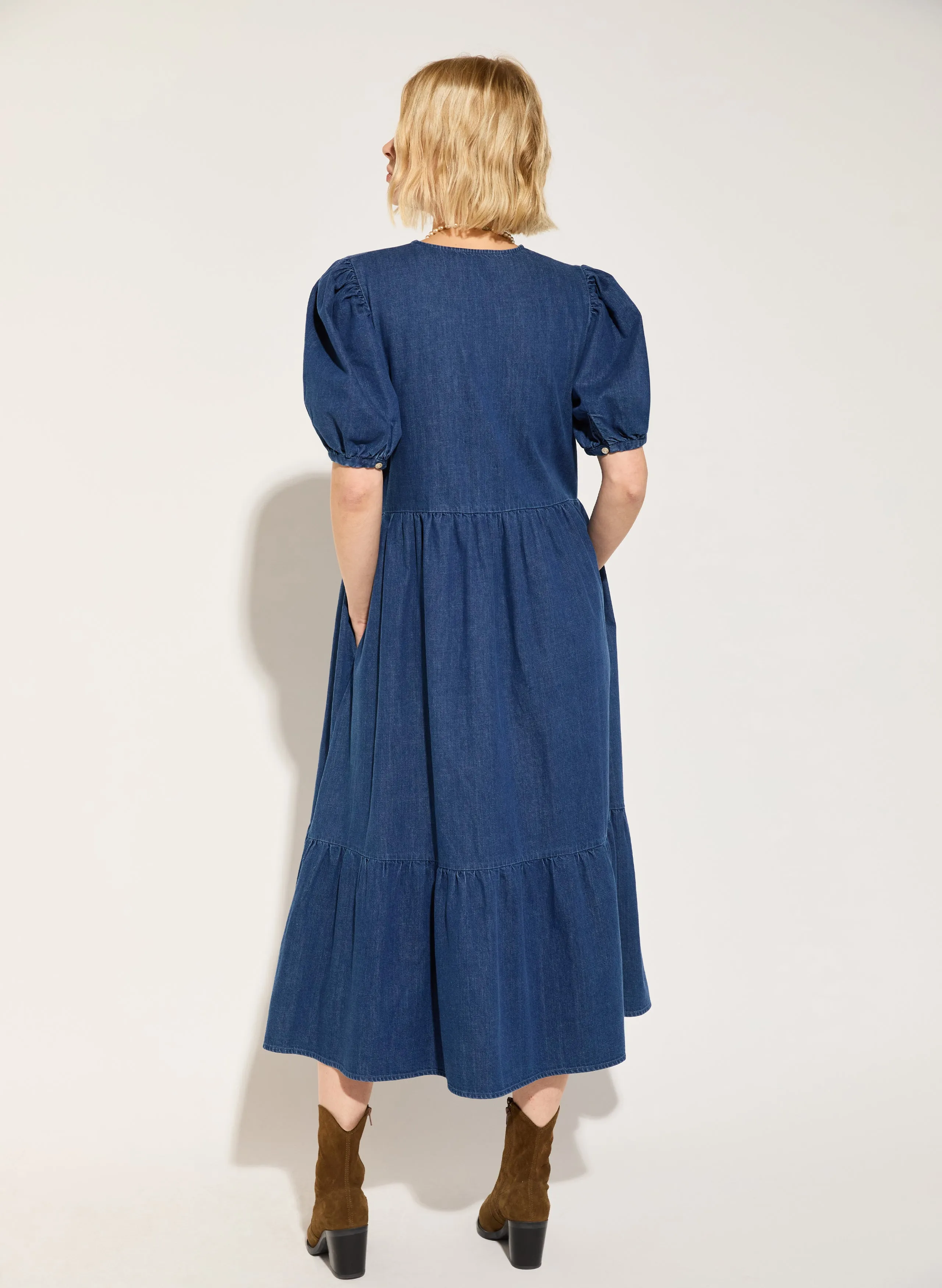 Clementina Denim Midi Dress