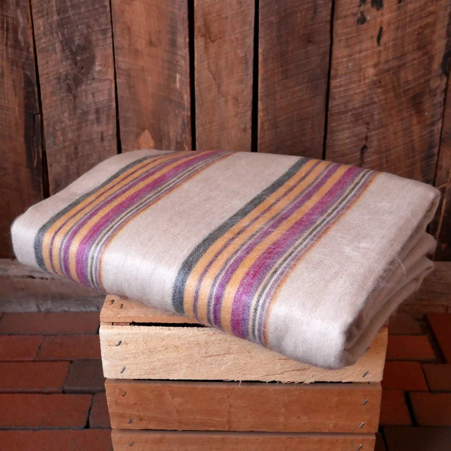 Colorful Alpaca Wool Blanket
