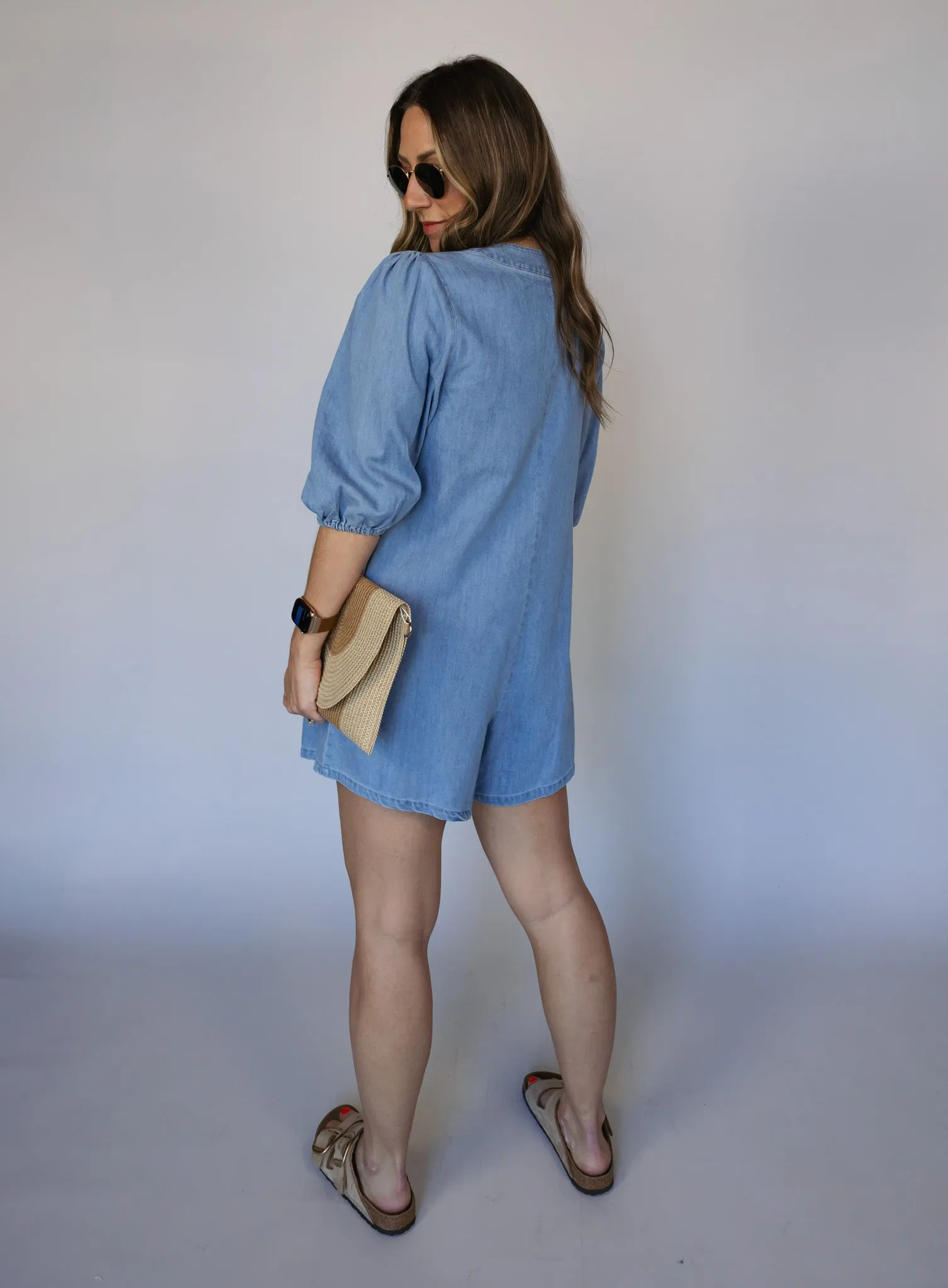 *COMING BACK* Dean Denim Pleated Romper