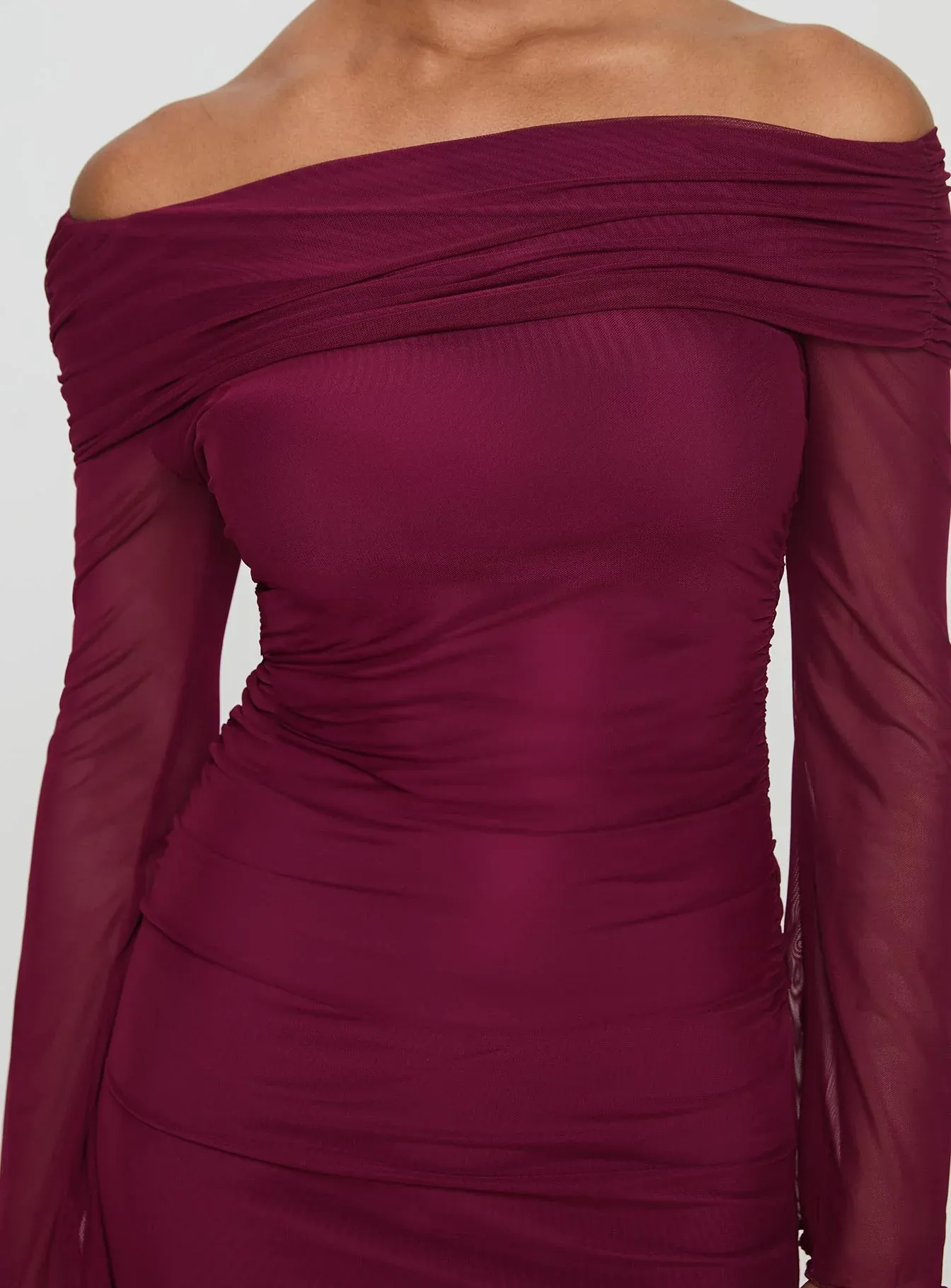 Consideration Mini Dress Burgundy