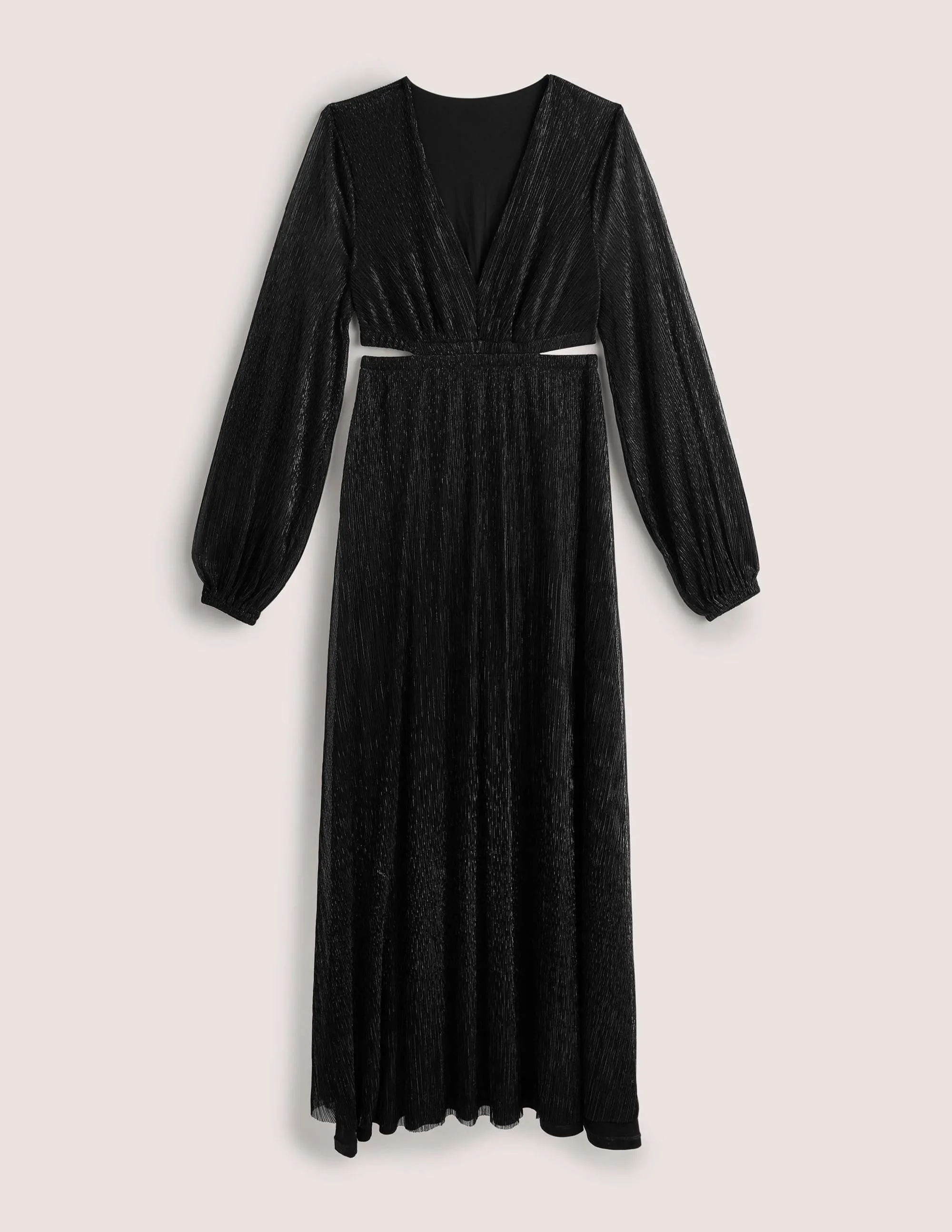 Cut-out Maxi Party Dress-Black