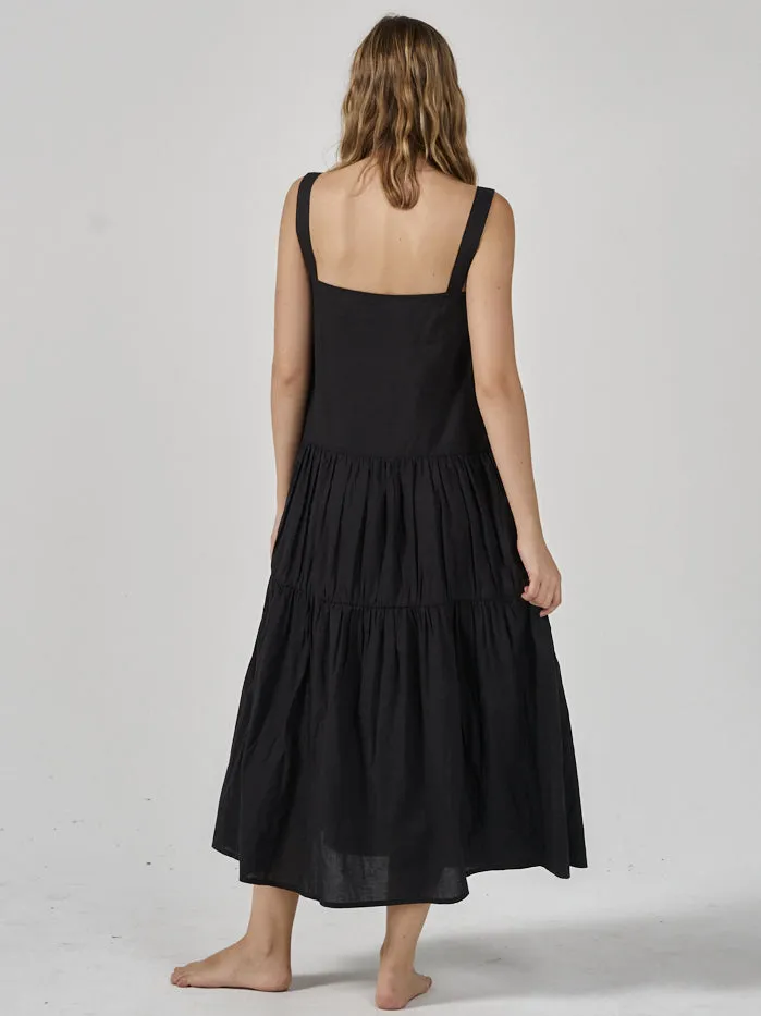 Division Mid Length Dress - Black