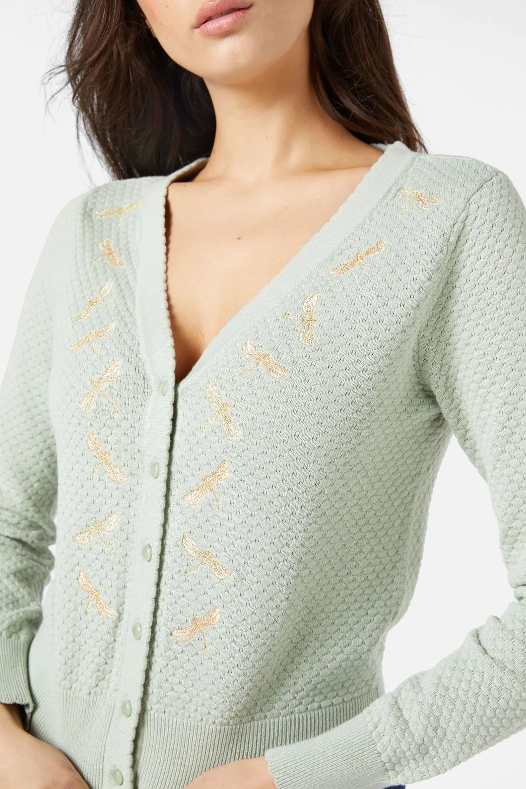 Dragonfly Embroidered Cardigan