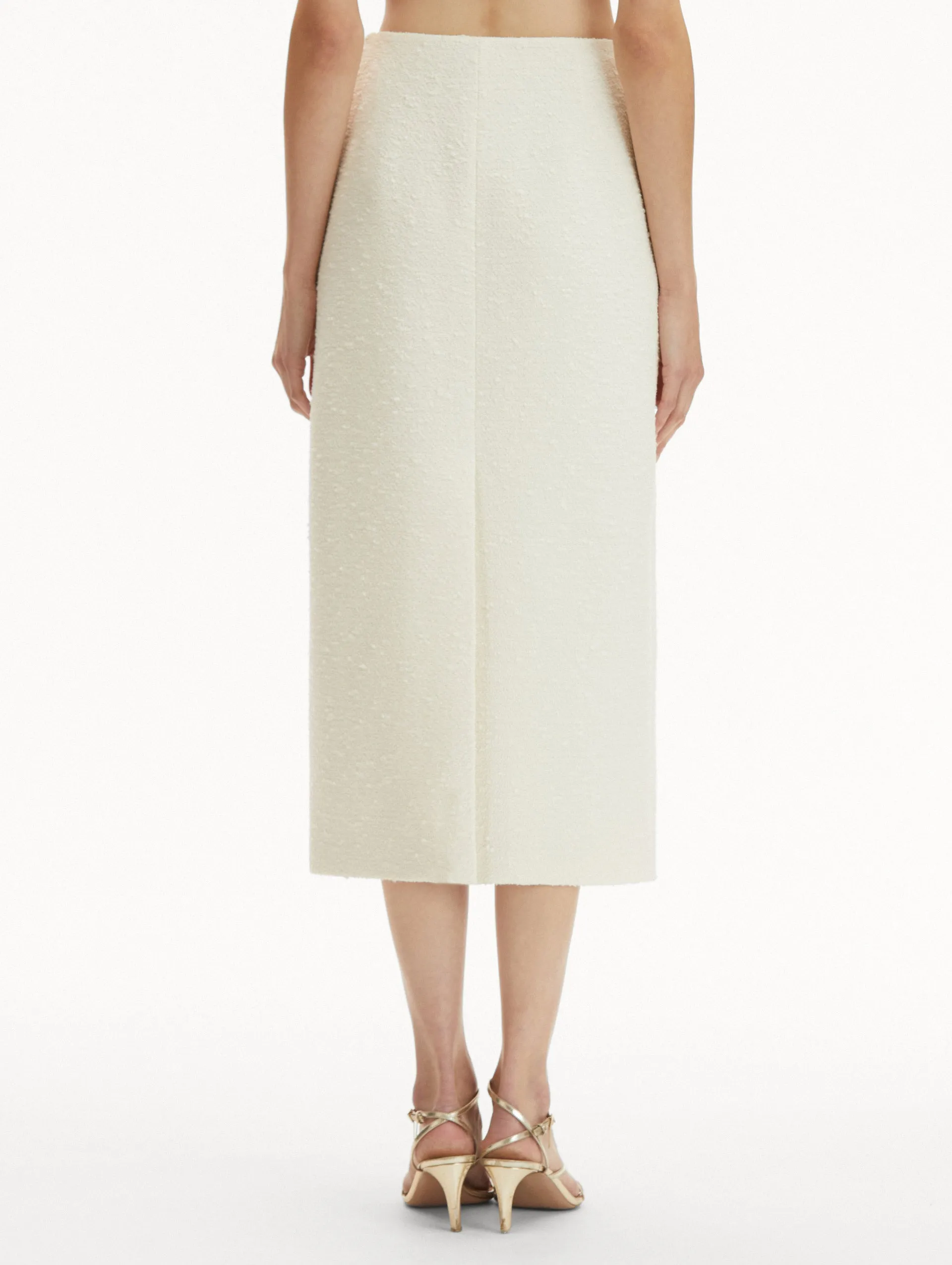 English Rose Cutout Tweed Skirt