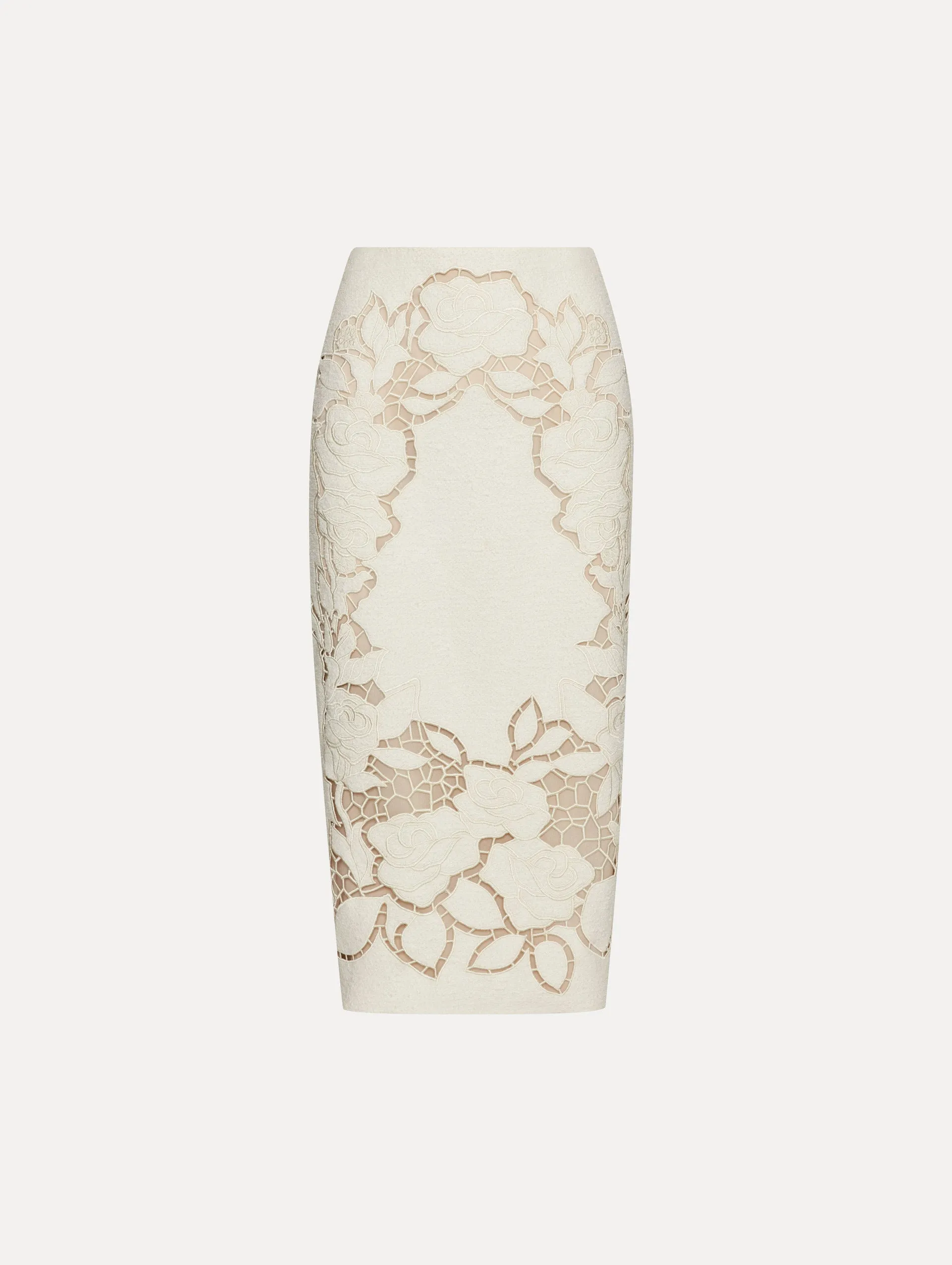 English Rose Cutout Tweed Skirt