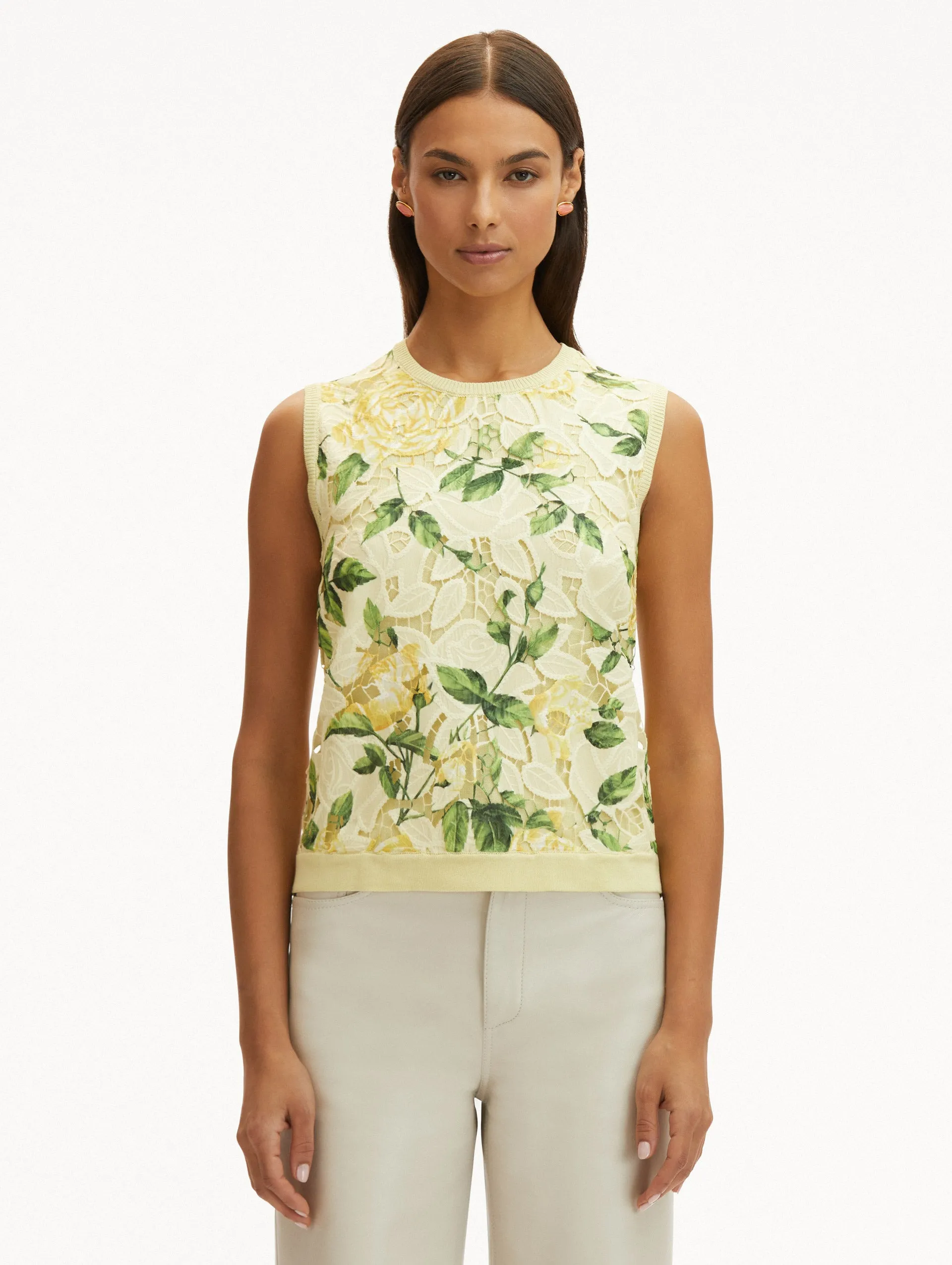 English Rose Guipure Inset Tank