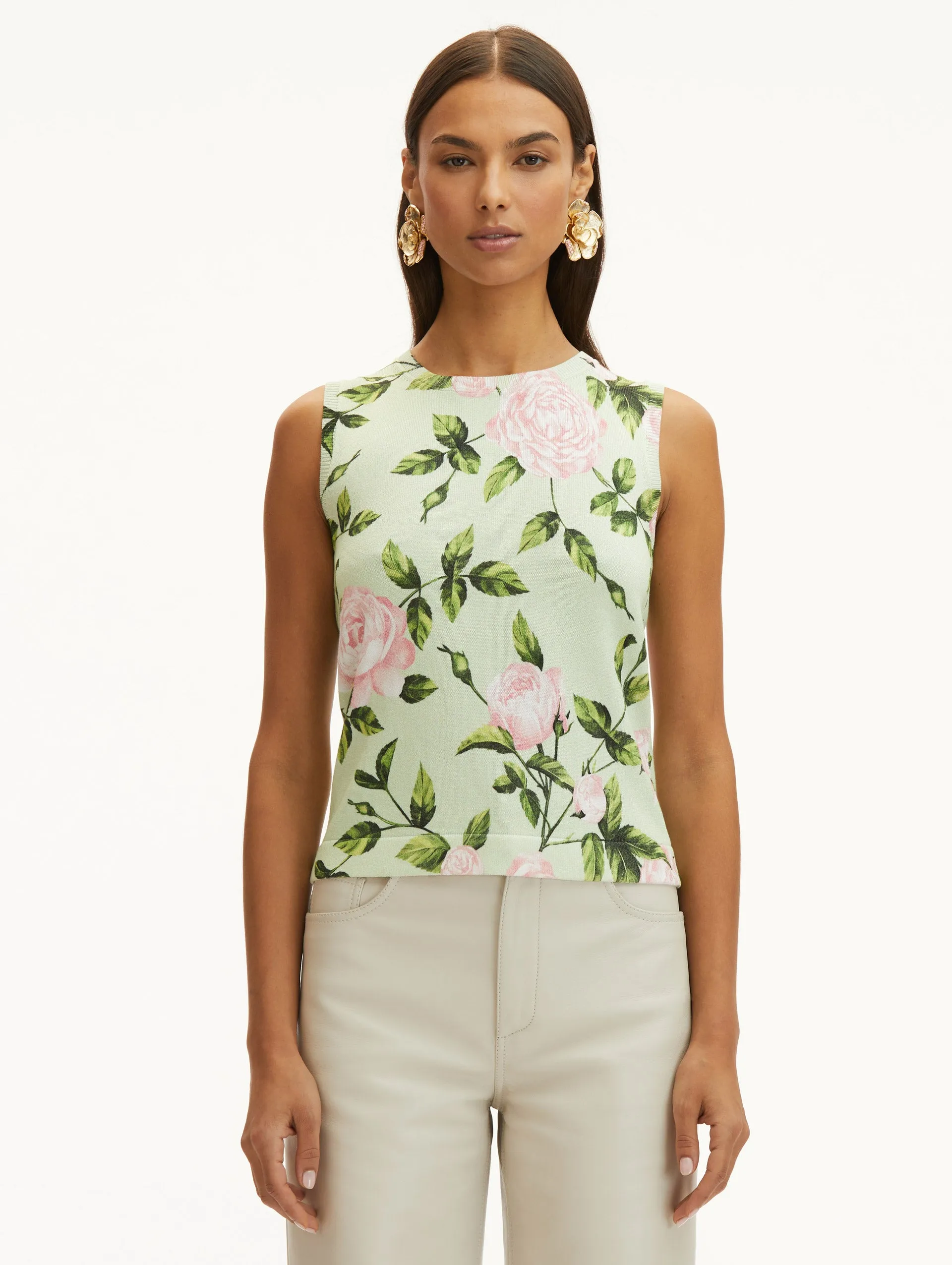 English Rose Printed Tank