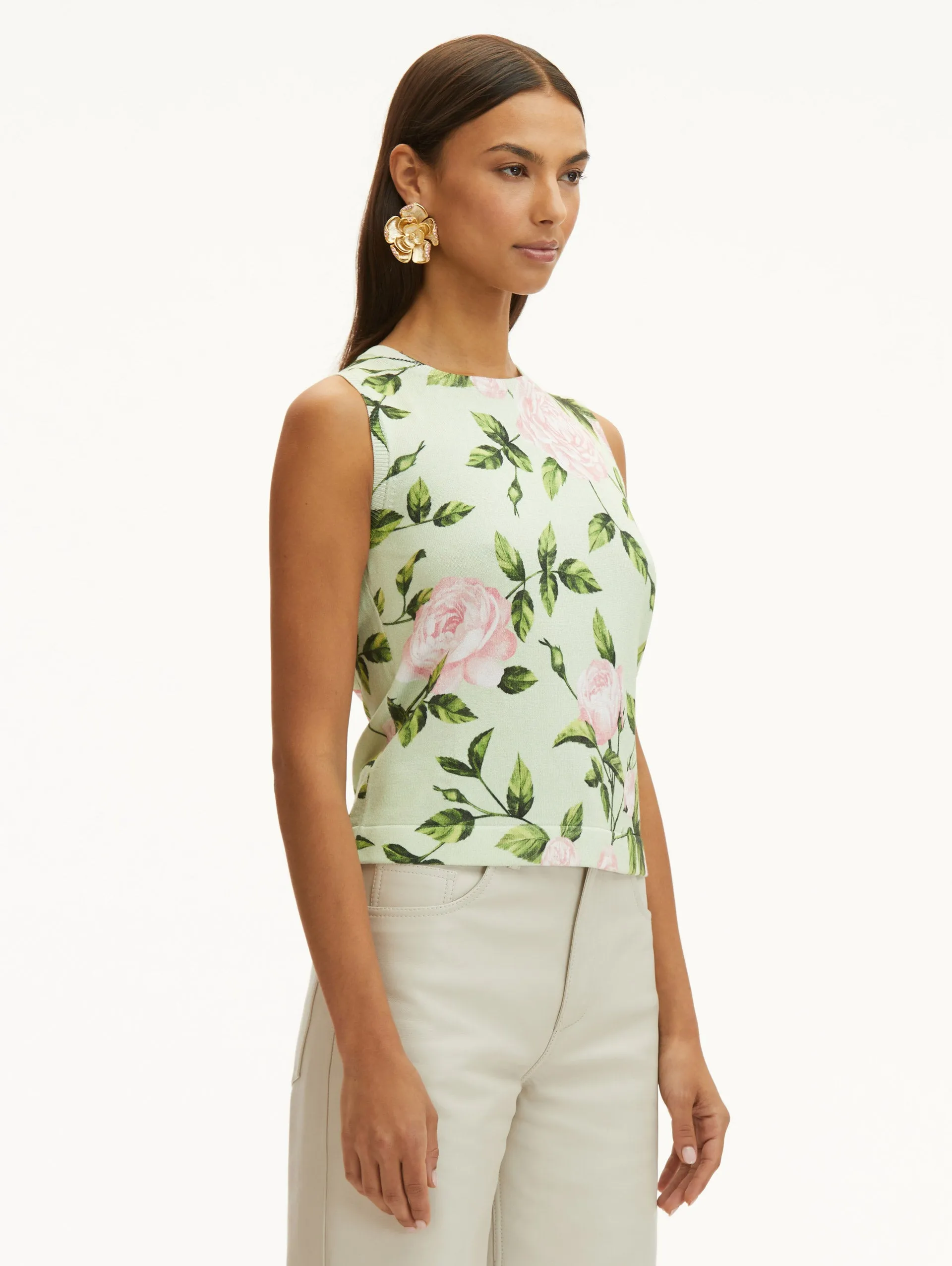English Rose Printed Tank