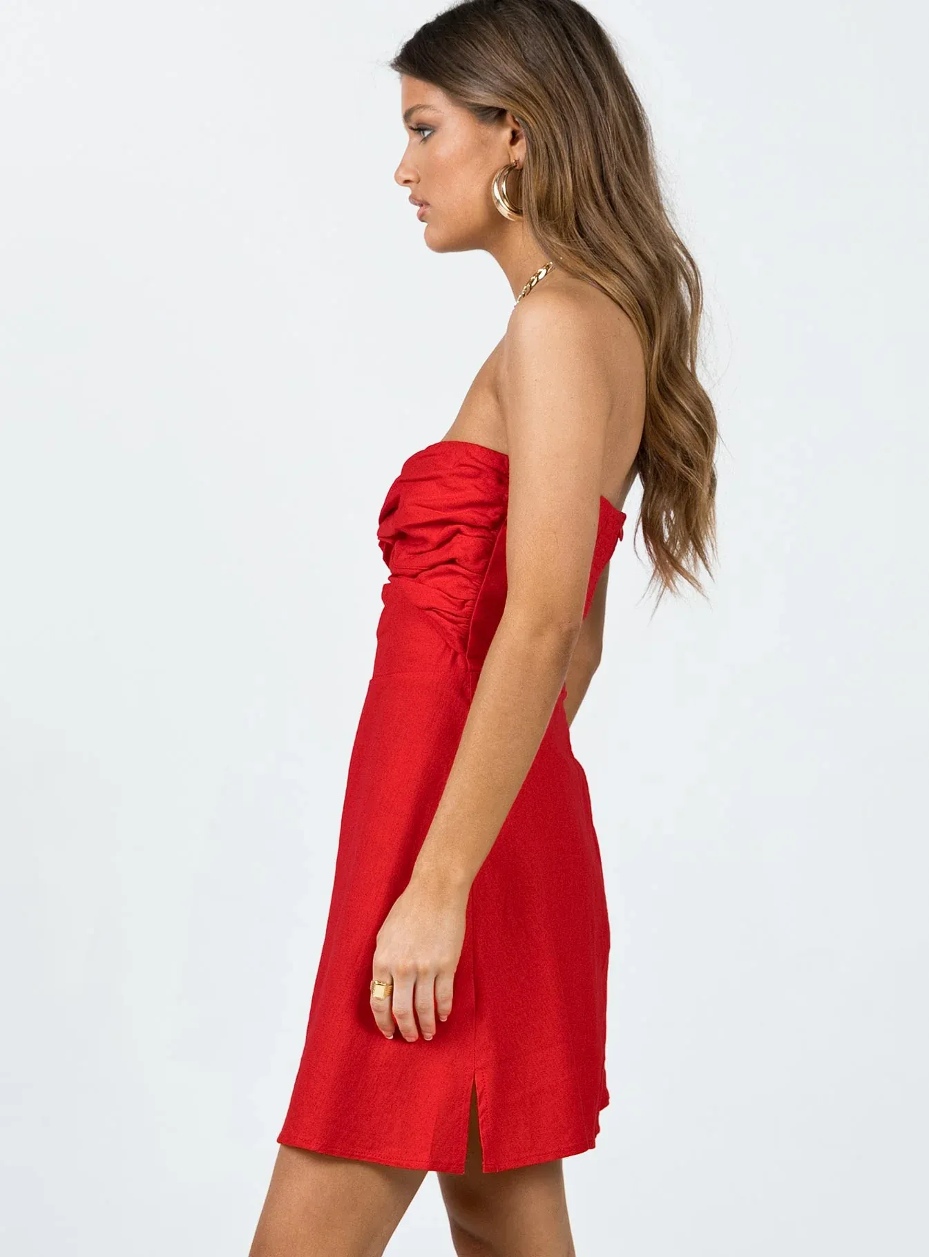 Falling For You Mini Dress Red