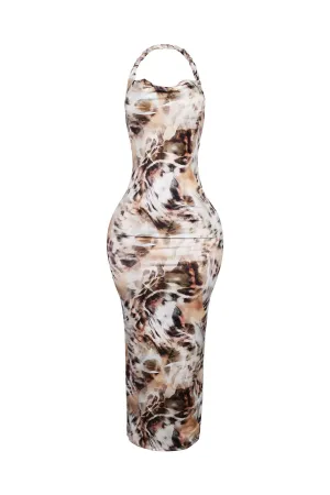Feral Bloom Halter Maxi Dress
