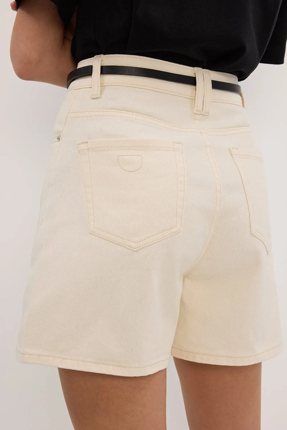 FINN CREAM DENIM SHORT