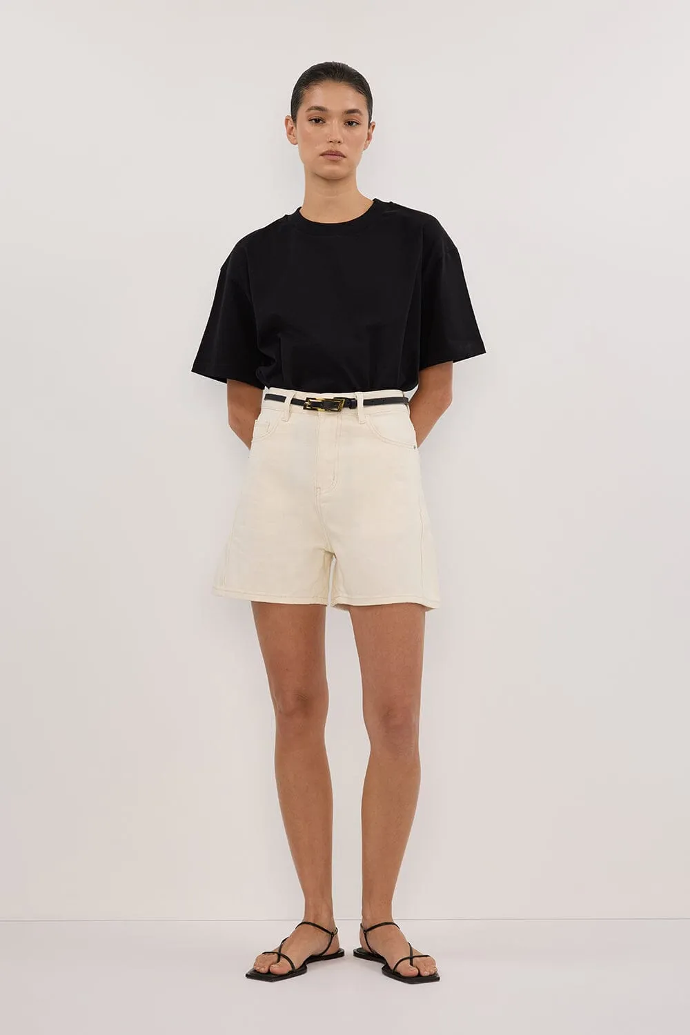 FINN CREAM DENIM SHORT