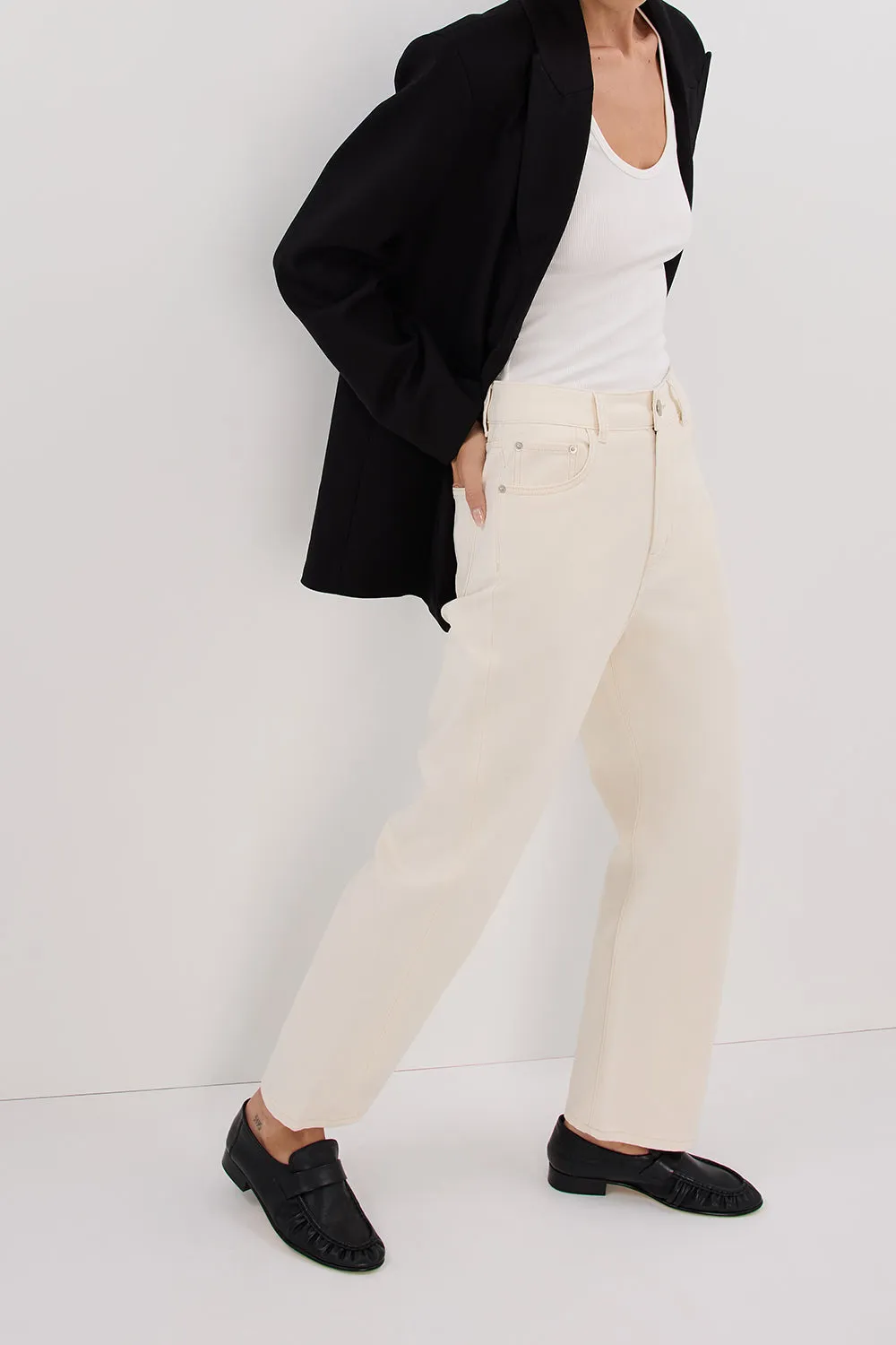 FINN CREAM TWISTED SEAM JEAN