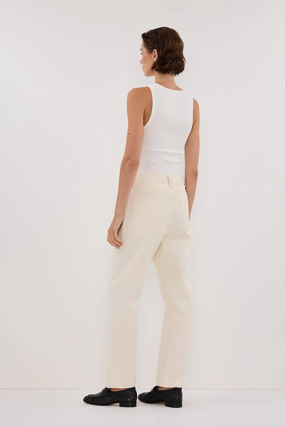 FINN CREAM TWISTED SEAM JEAN