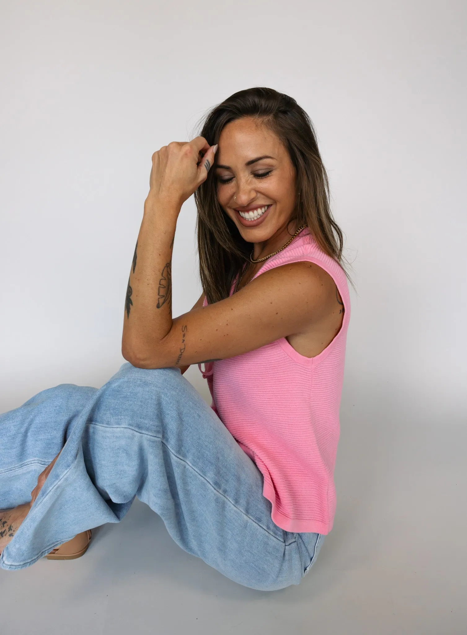 Gabriette Tie Front Tank - Final Sale