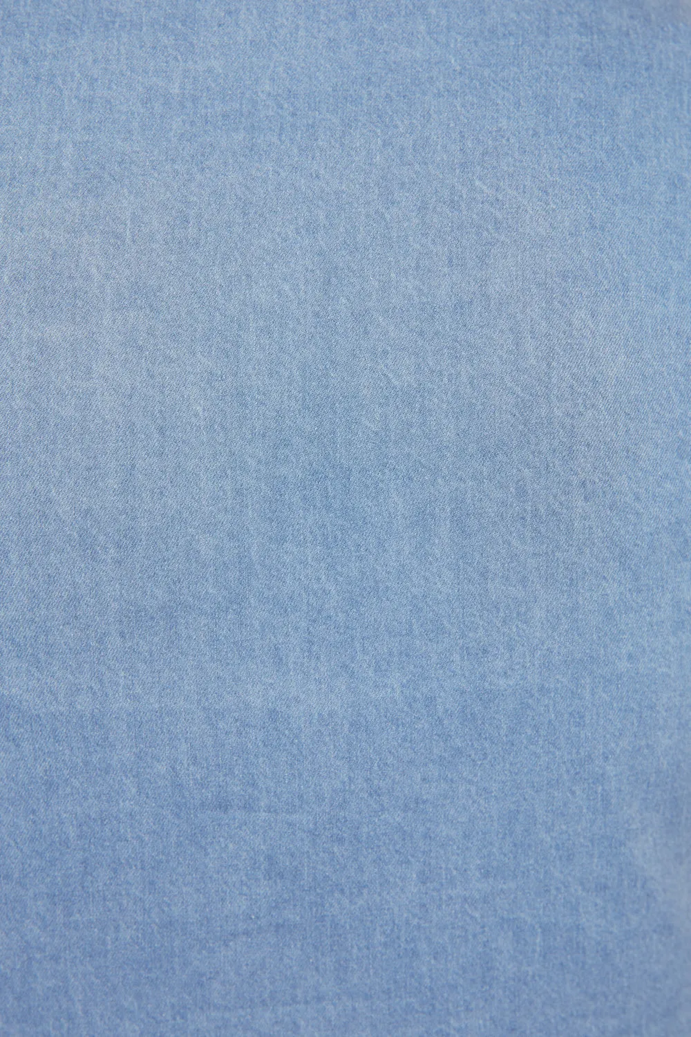 Ginette Chambray Dress in Light Wash