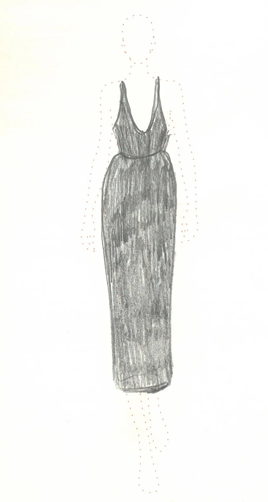 Girard Shirred Maxi Dress with Lining in Black Pearlized Nappa Leather