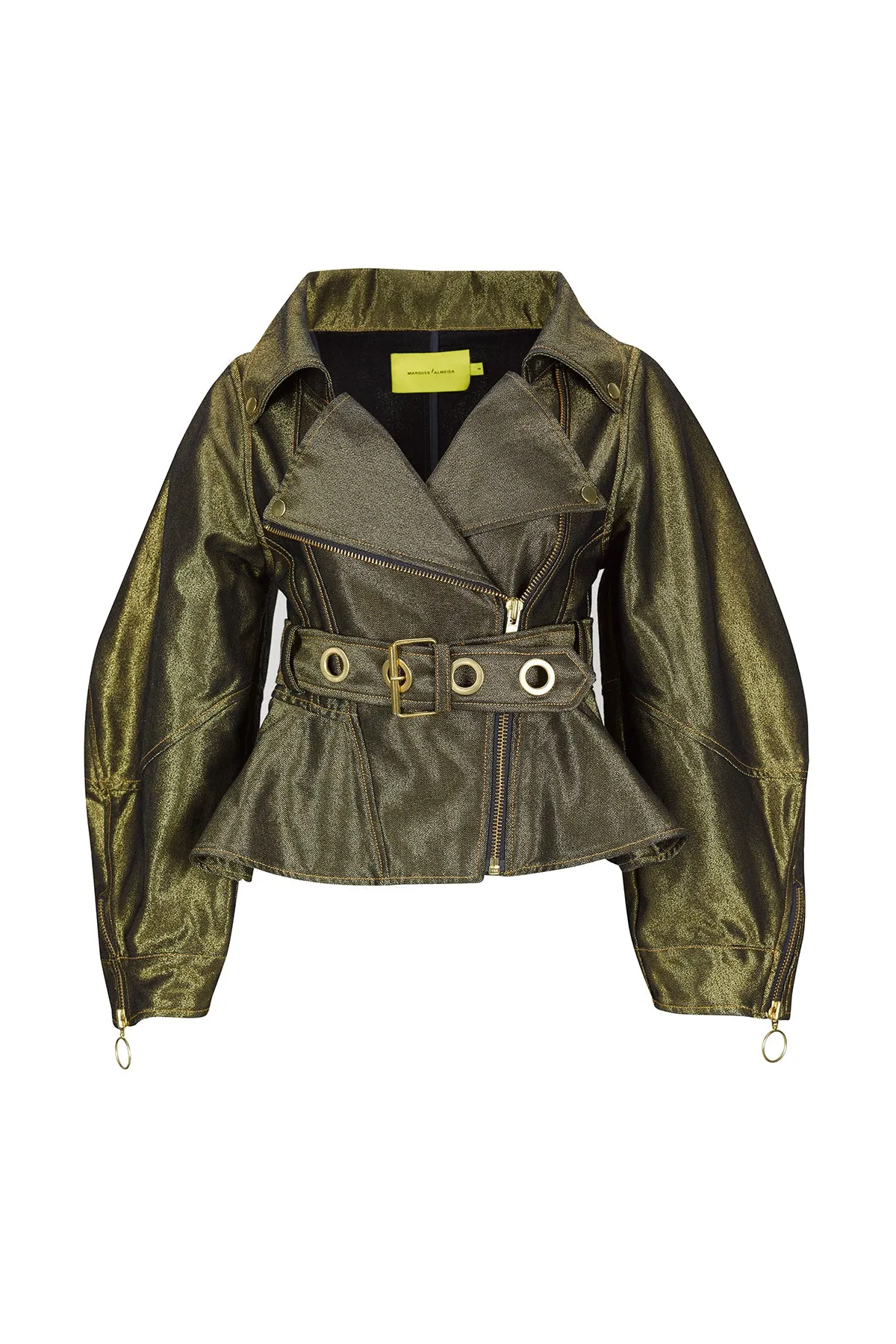GOLD DENIM POINTY JACKET