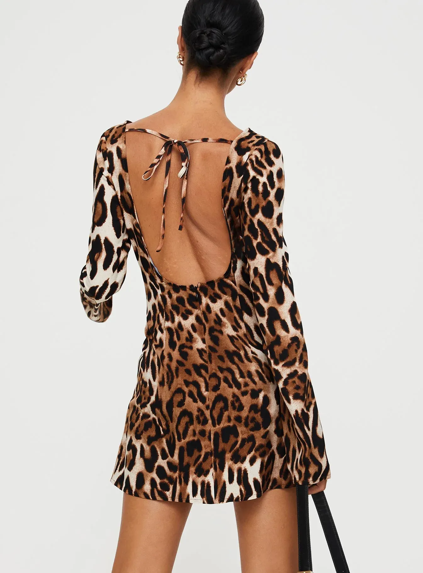 Harmony Long Sleeve Mini Dress Leopard