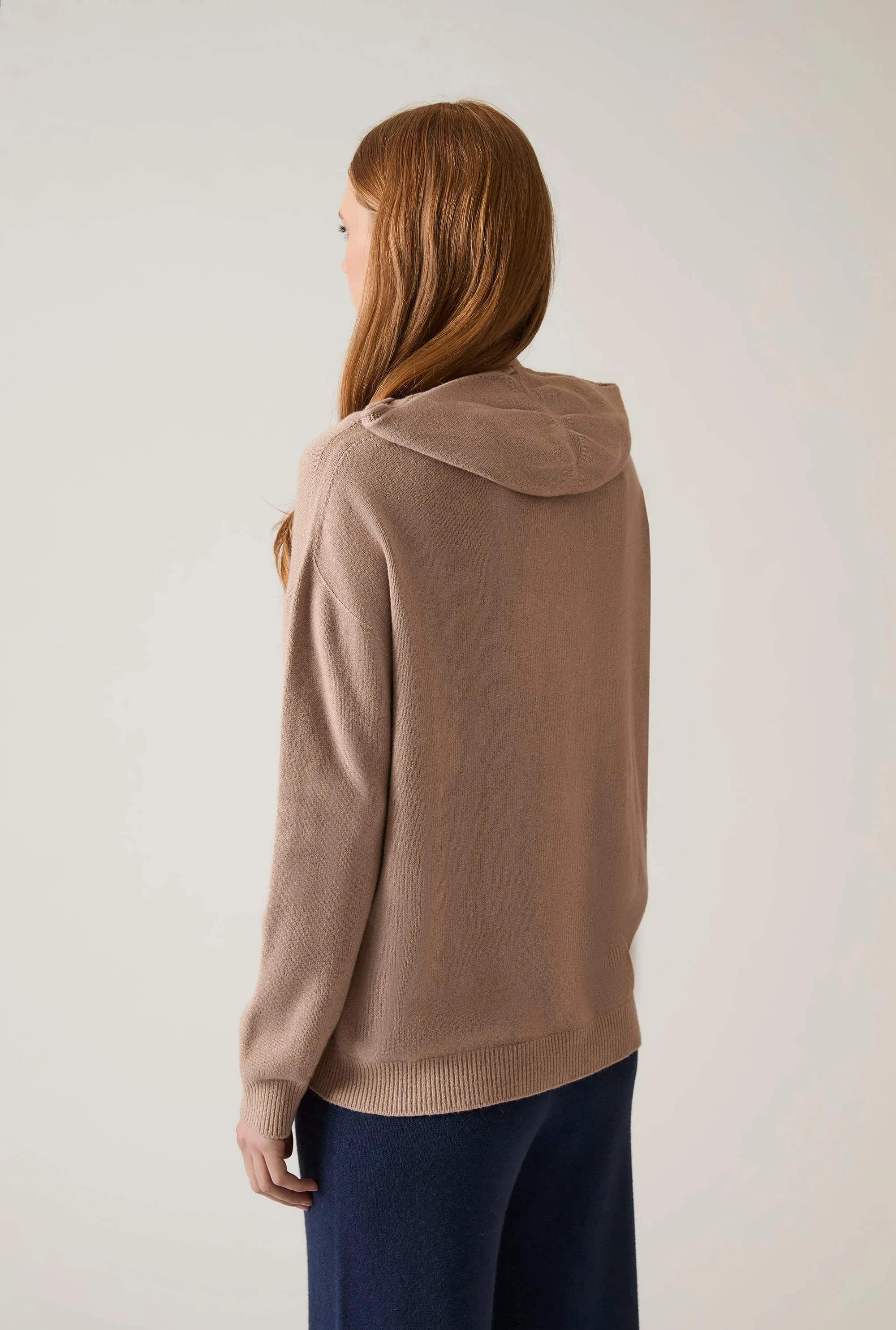 Hooded Taupe Jumper