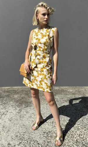 hoss Laura Dress - Mustard Floral