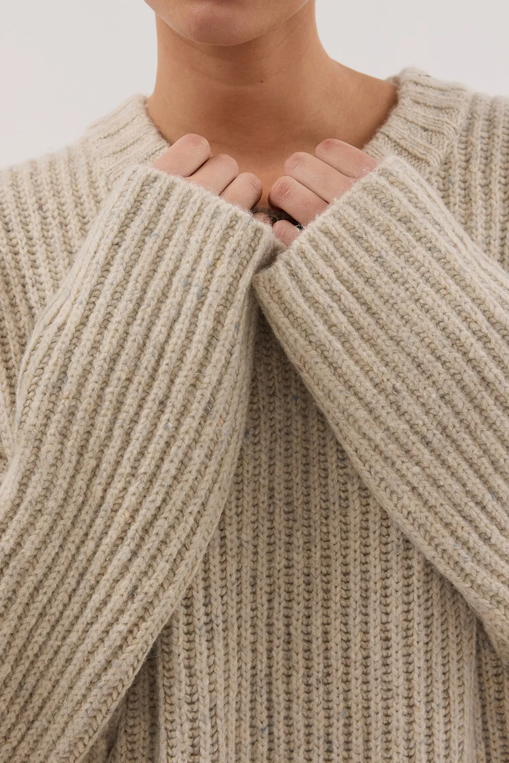 INDIA CREAM MARLE KNIT JUMPER