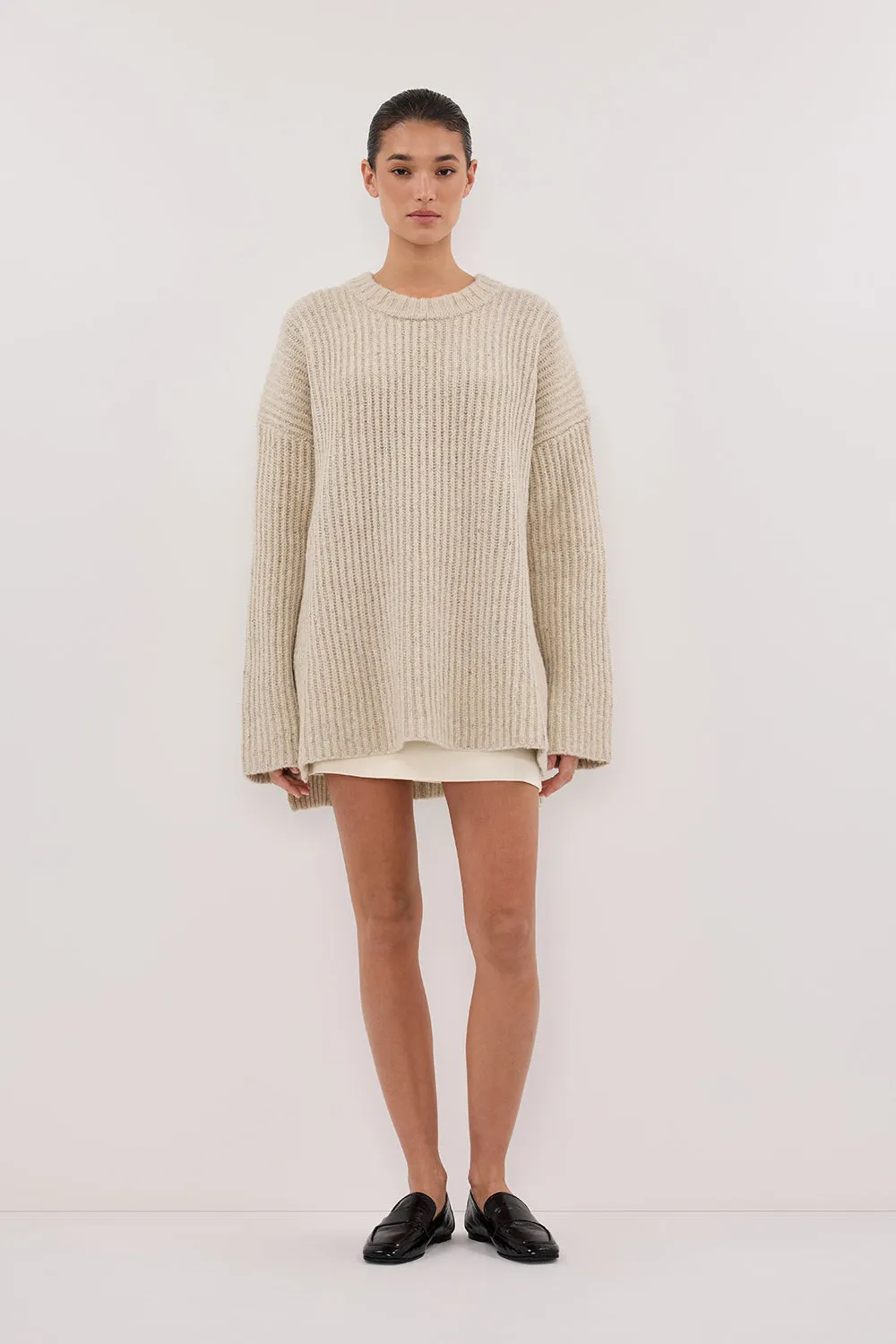 INDIA CREAM MARLE KNIT JUMPER