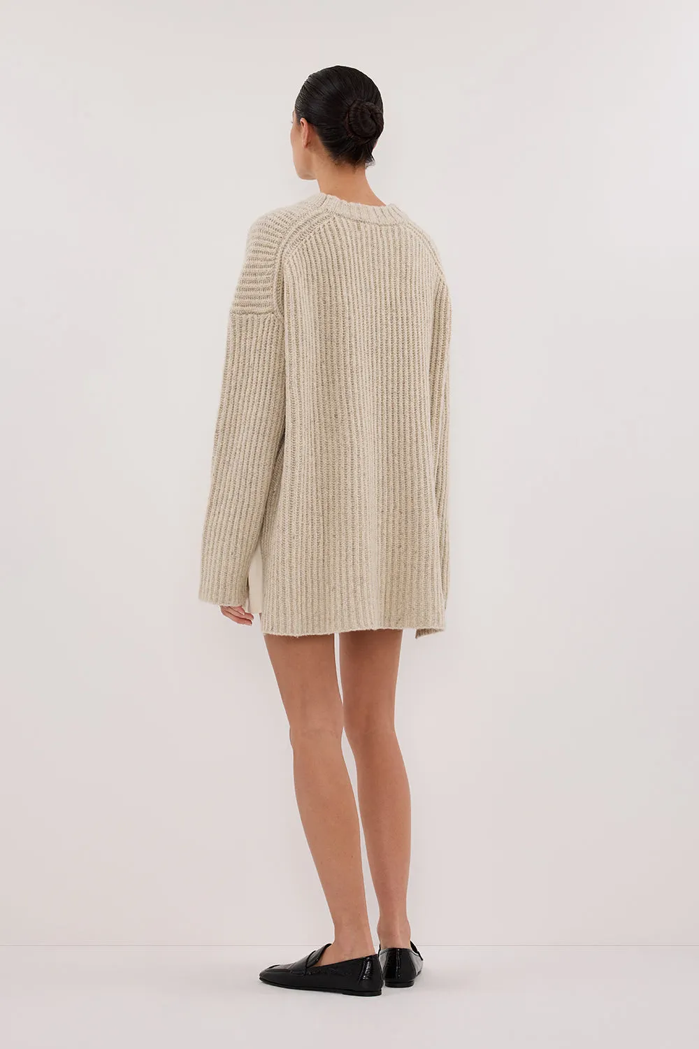INDIA CREAM MARLE KNIT JUMPER