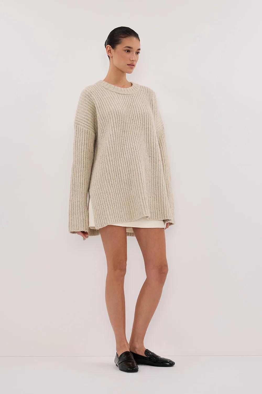 INDIA CREAM MARLE KNIT JUMPER