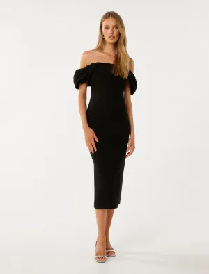 Jacinta Off Shoulder Bodycon Midi Dress