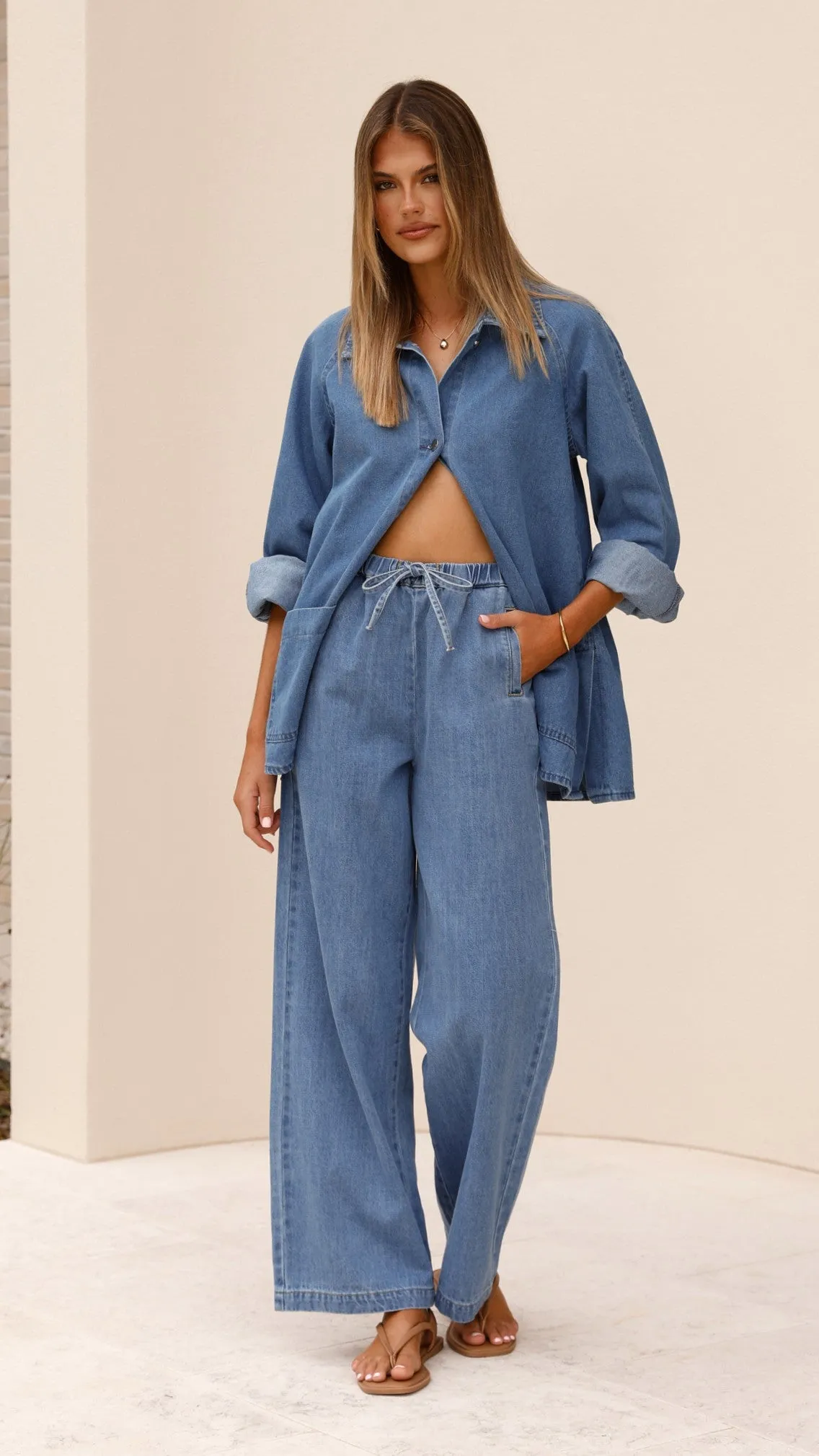 Laura Denim Jacket - Mid Wash