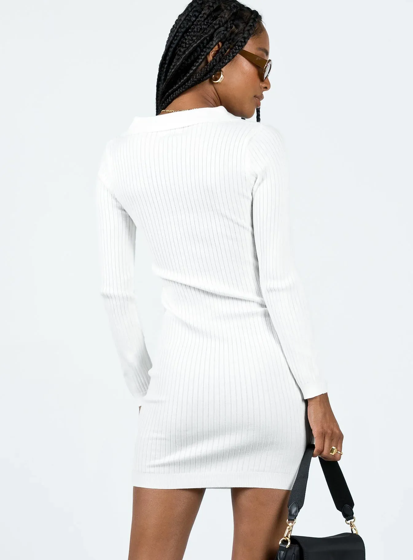 Leanne Long Sleeve Mini Dress White