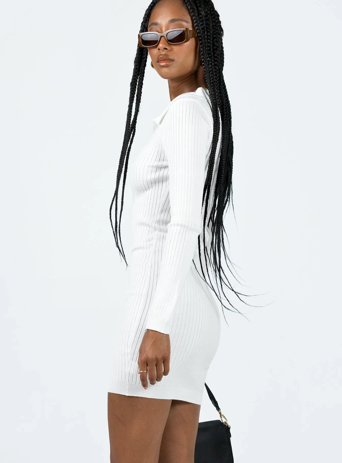Leanne Long Sleeve Mini Dress White