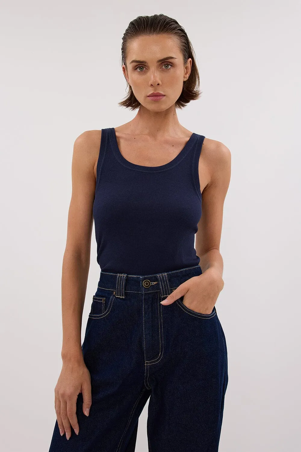 LEE NAVY KNIT TANK