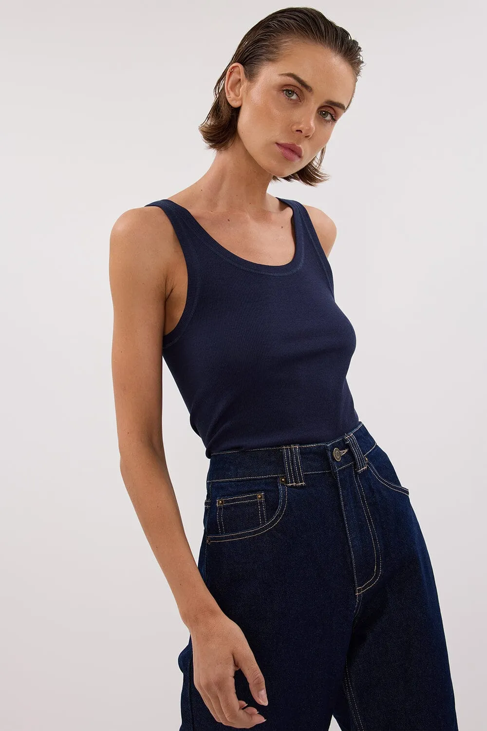 LEE NAVY KNIT TANK