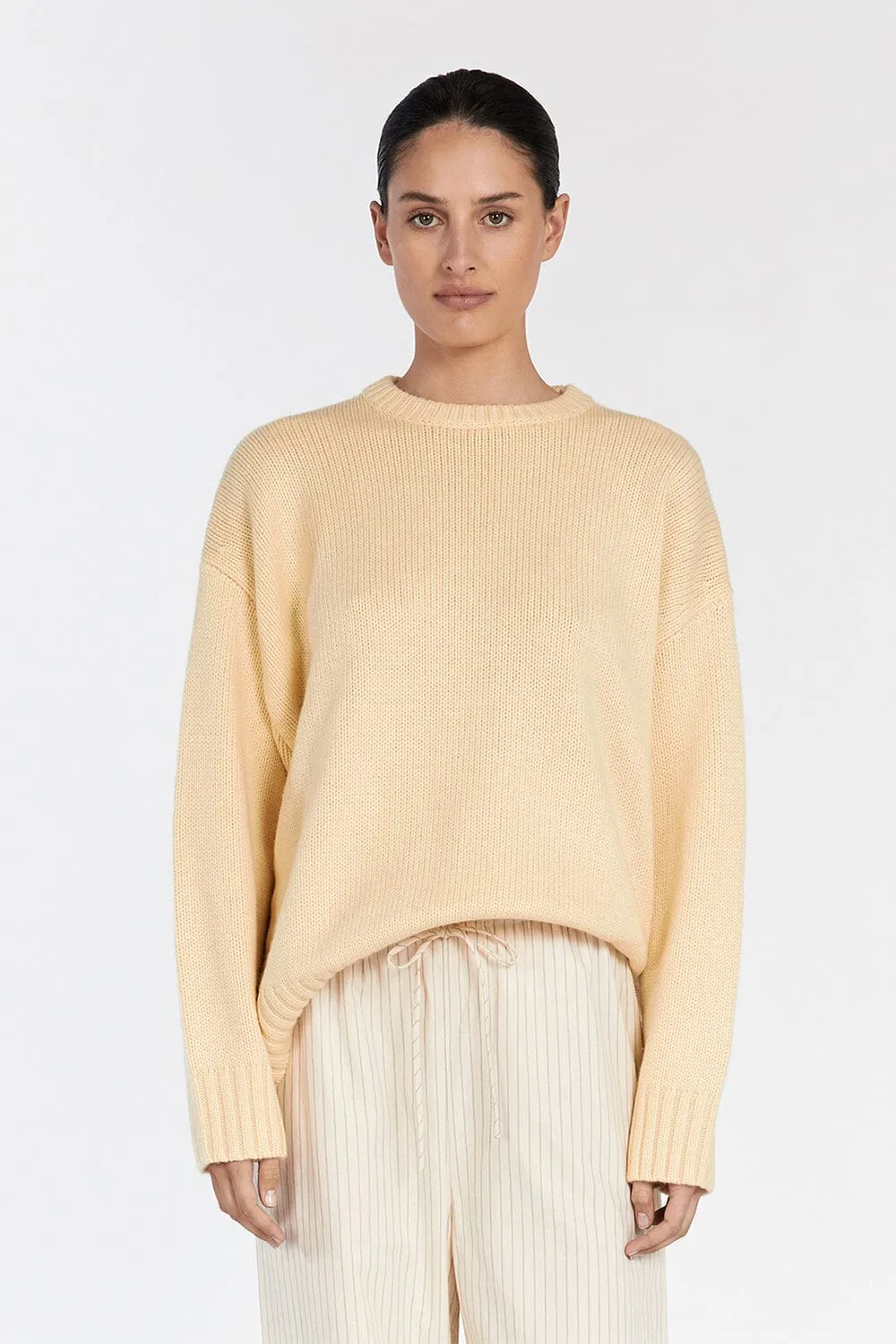 LILAH LEMON LONGLINE KNIT JUMPER