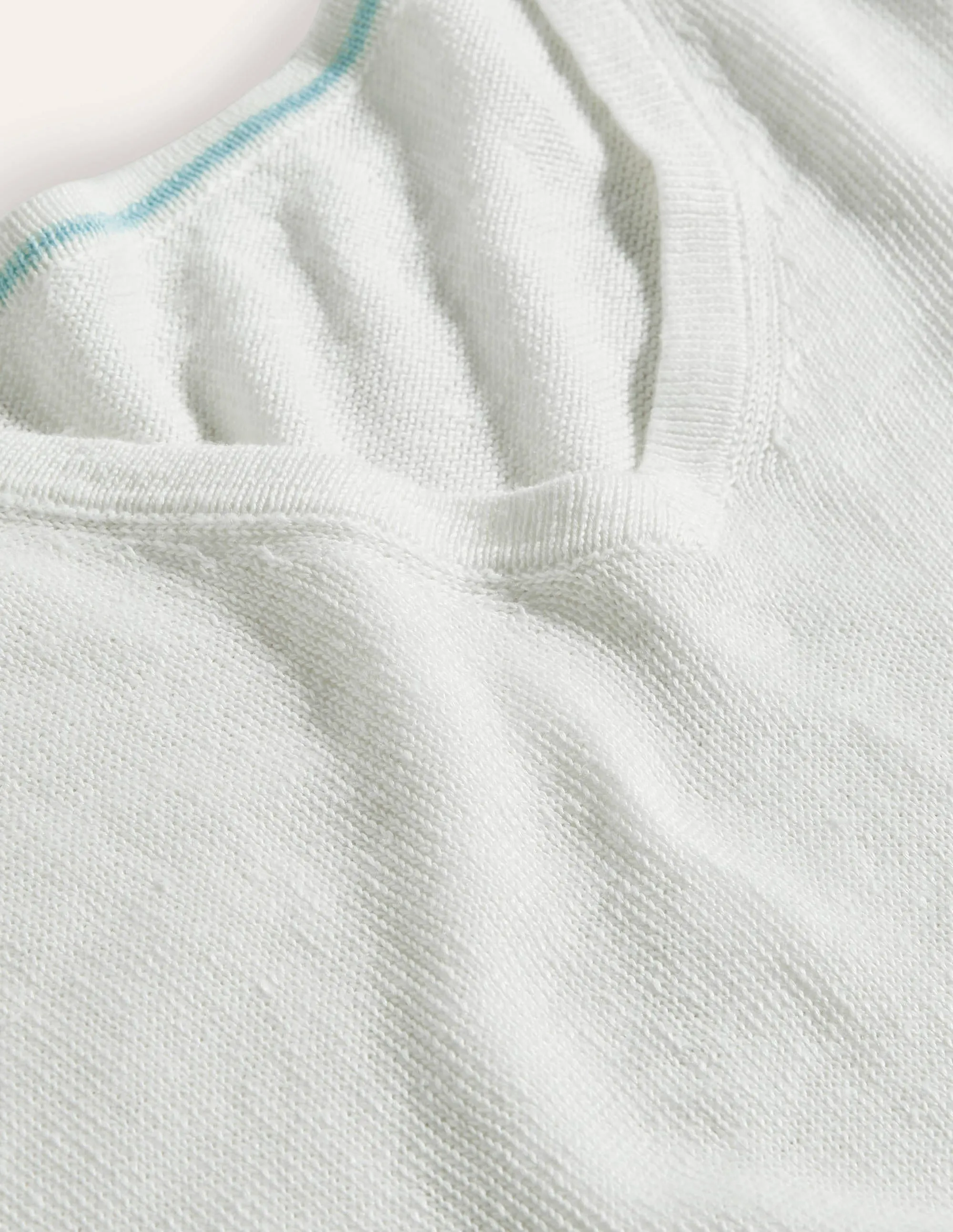 Linen Knitted T-shirt-Ivory