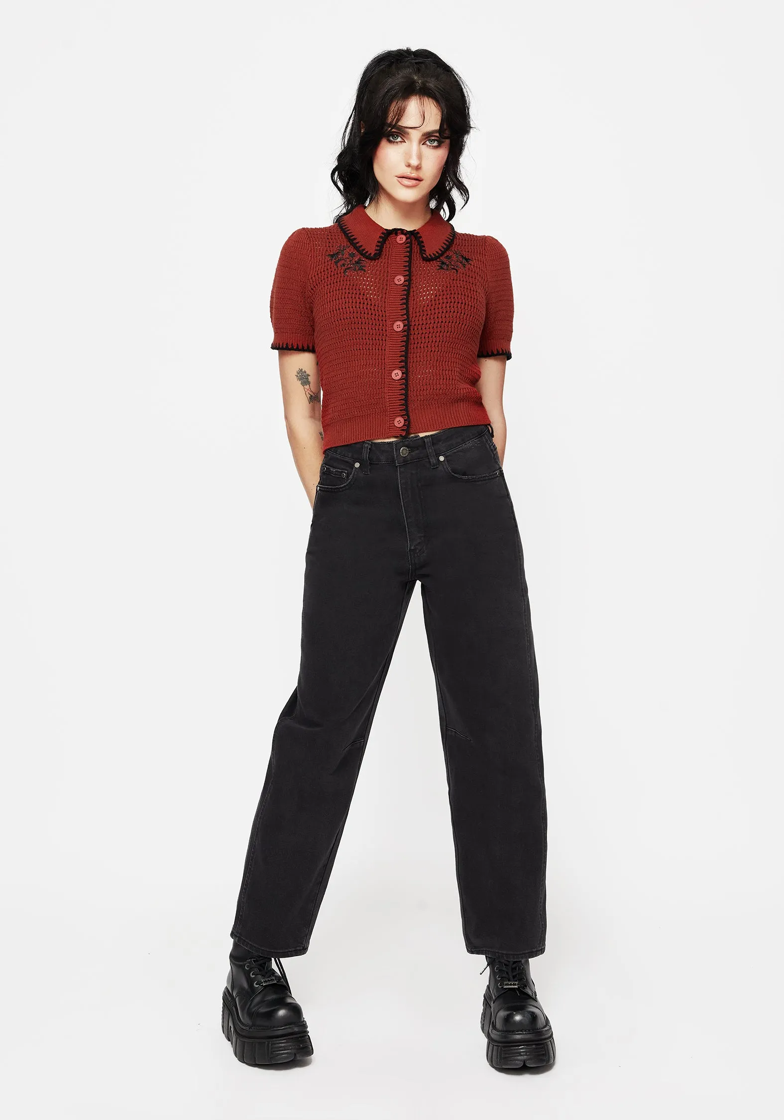 Malevolence Denim Barrel Leg Jeans